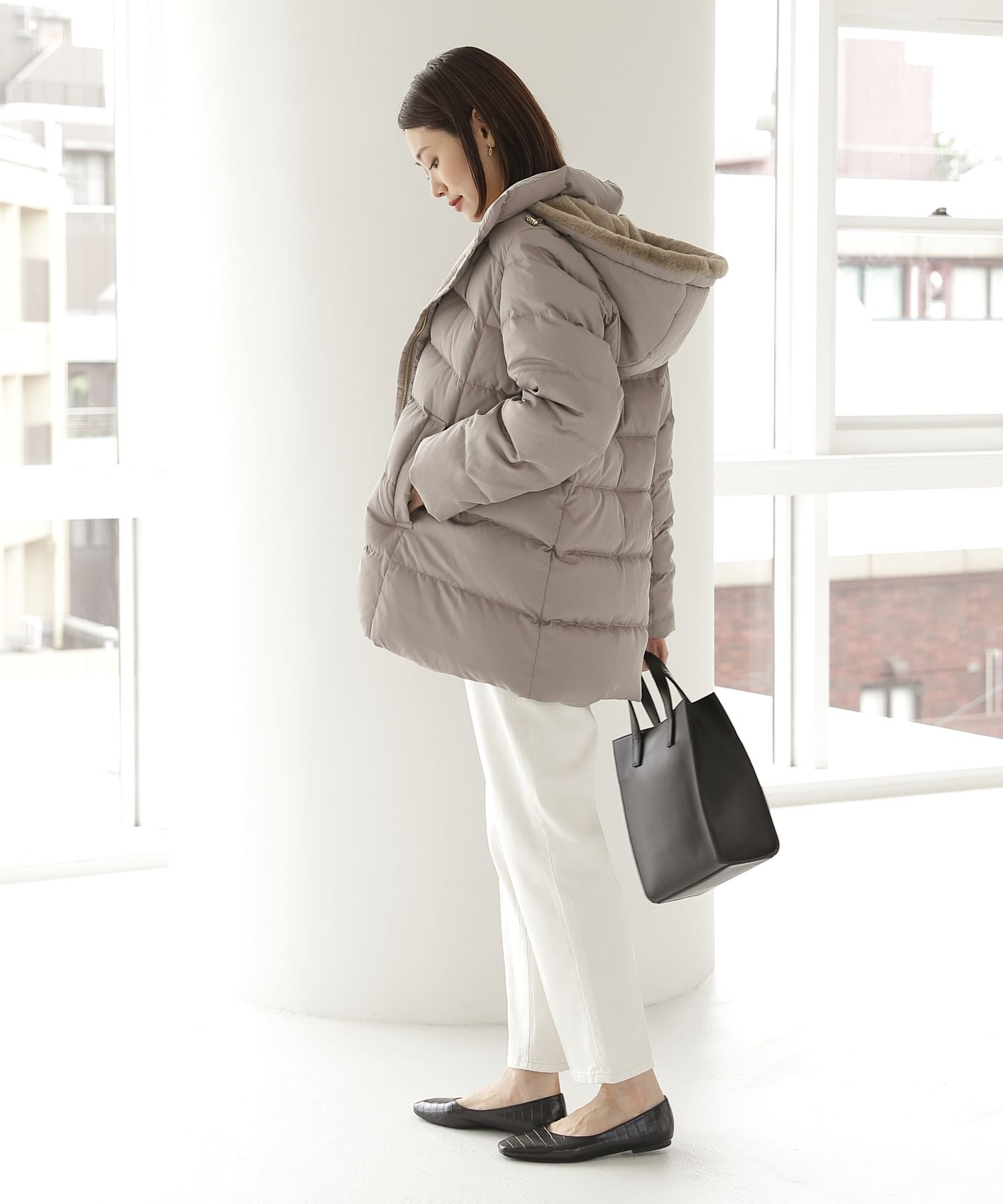 GLOBAL WORKウツクシルエツト撥水ダウンコート　L グローバルワーク GLOBAL WORK（グローバルワーク）の「ウツクシルエット撥水ダウン