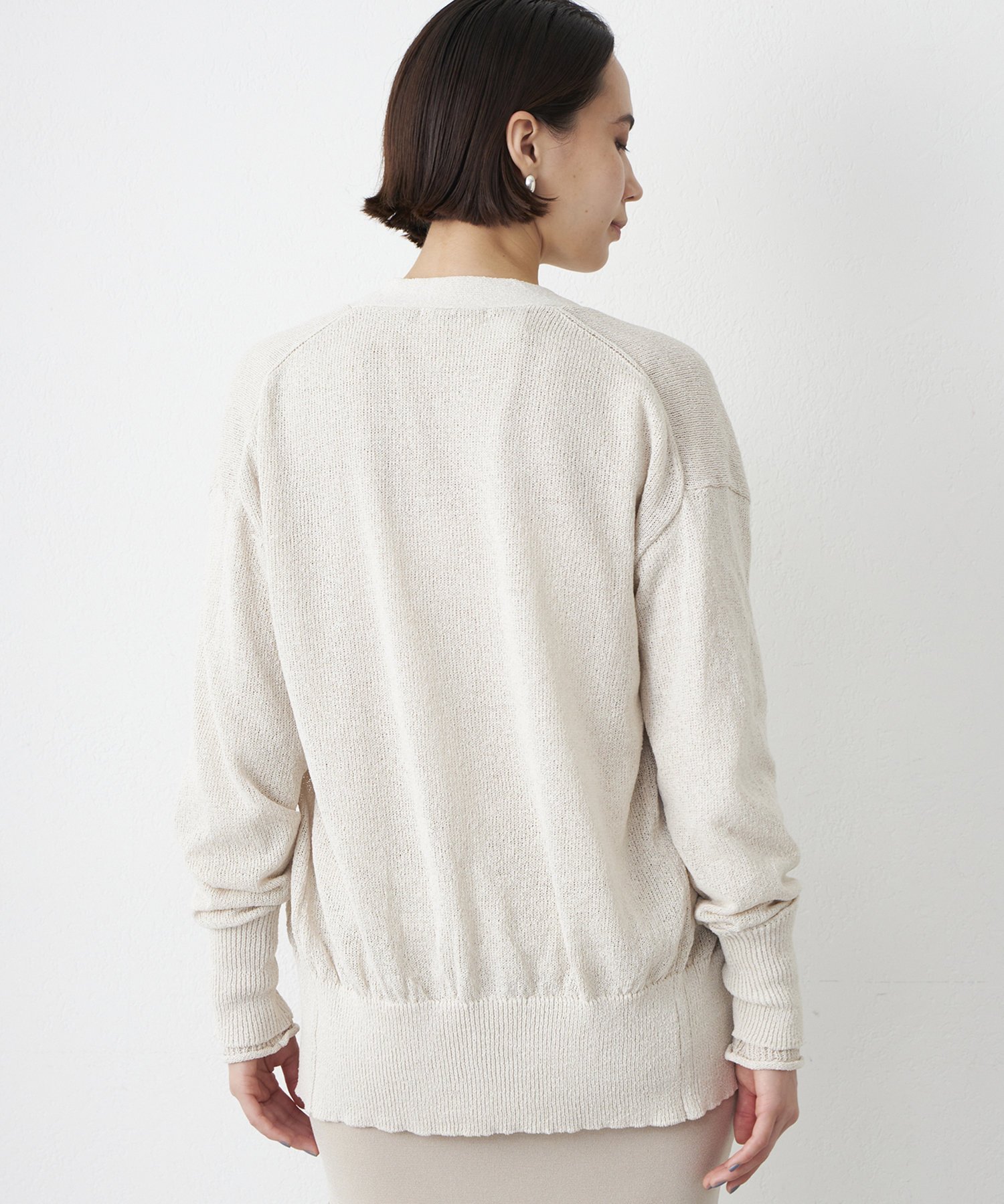 SALE／20%OFF】Whim Gazette ペーパーヤーンカーディガン ウィム