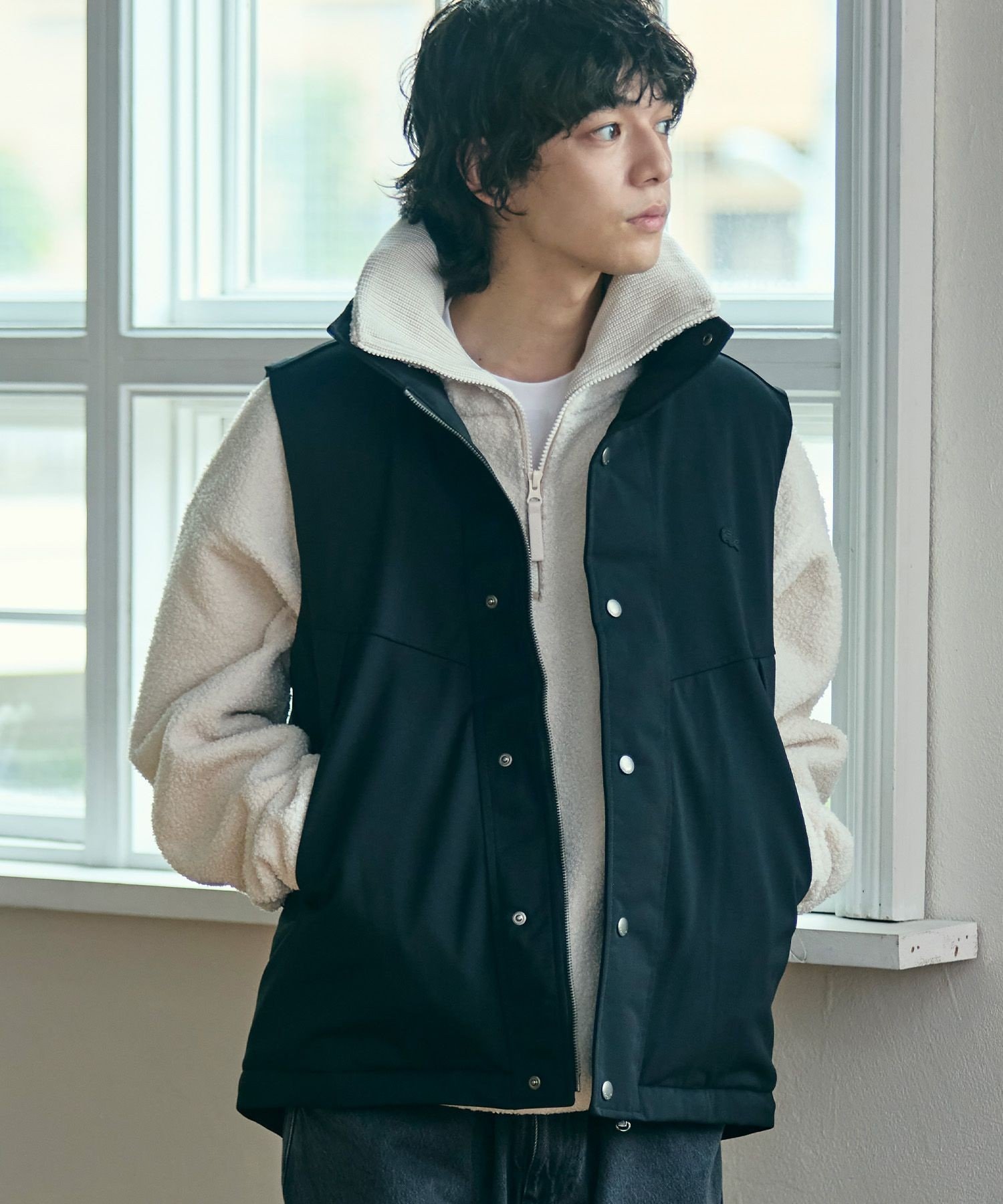 新品未使用 LACOSTE ラコステ リバーシブル ダウンベスト グレー 36 1044005149424059_01_0675w.jpeg