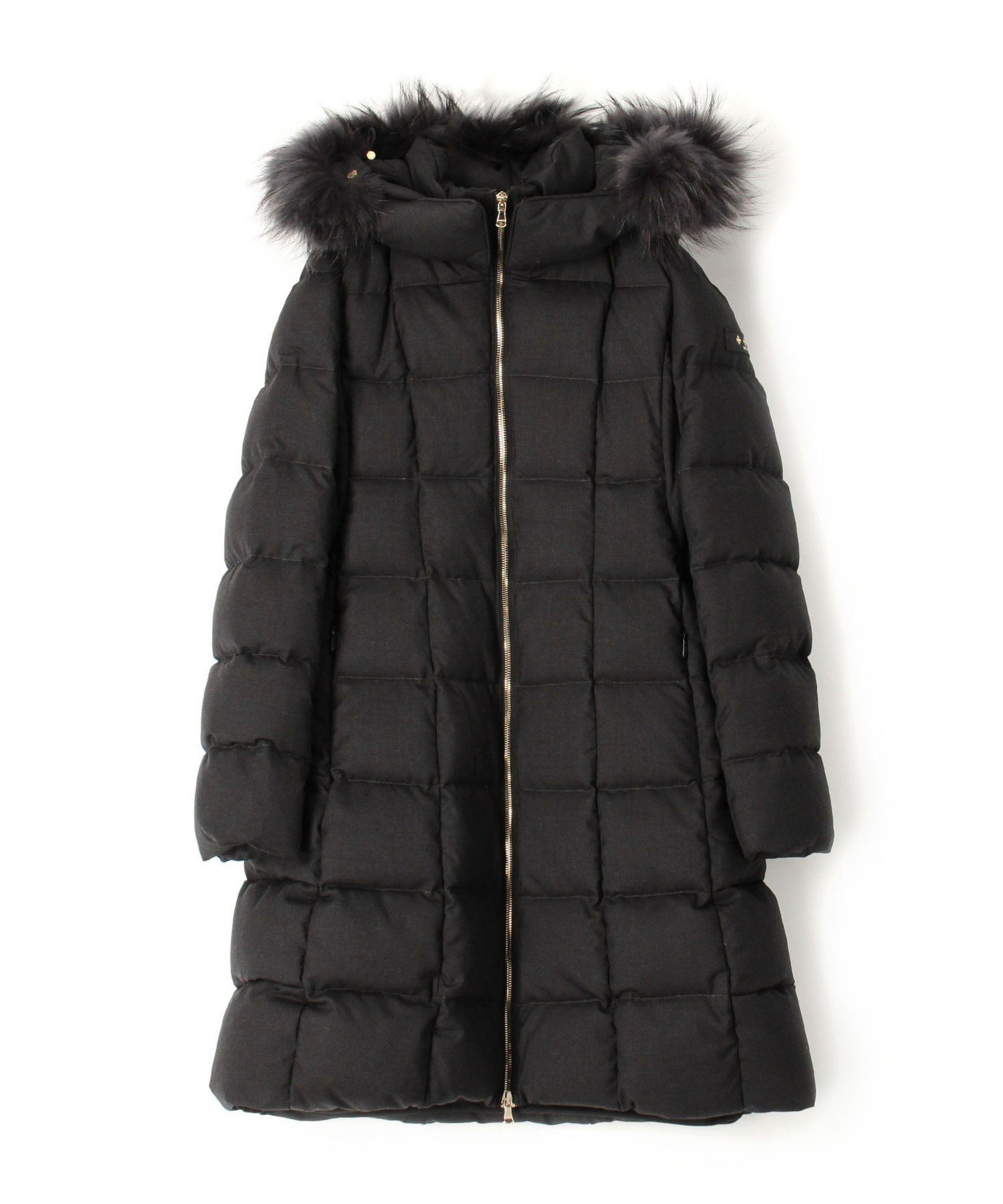 【希少】タトラス ダウンコート パープル フード サブリナ Aライン 2way jx6441-01_1.jpg