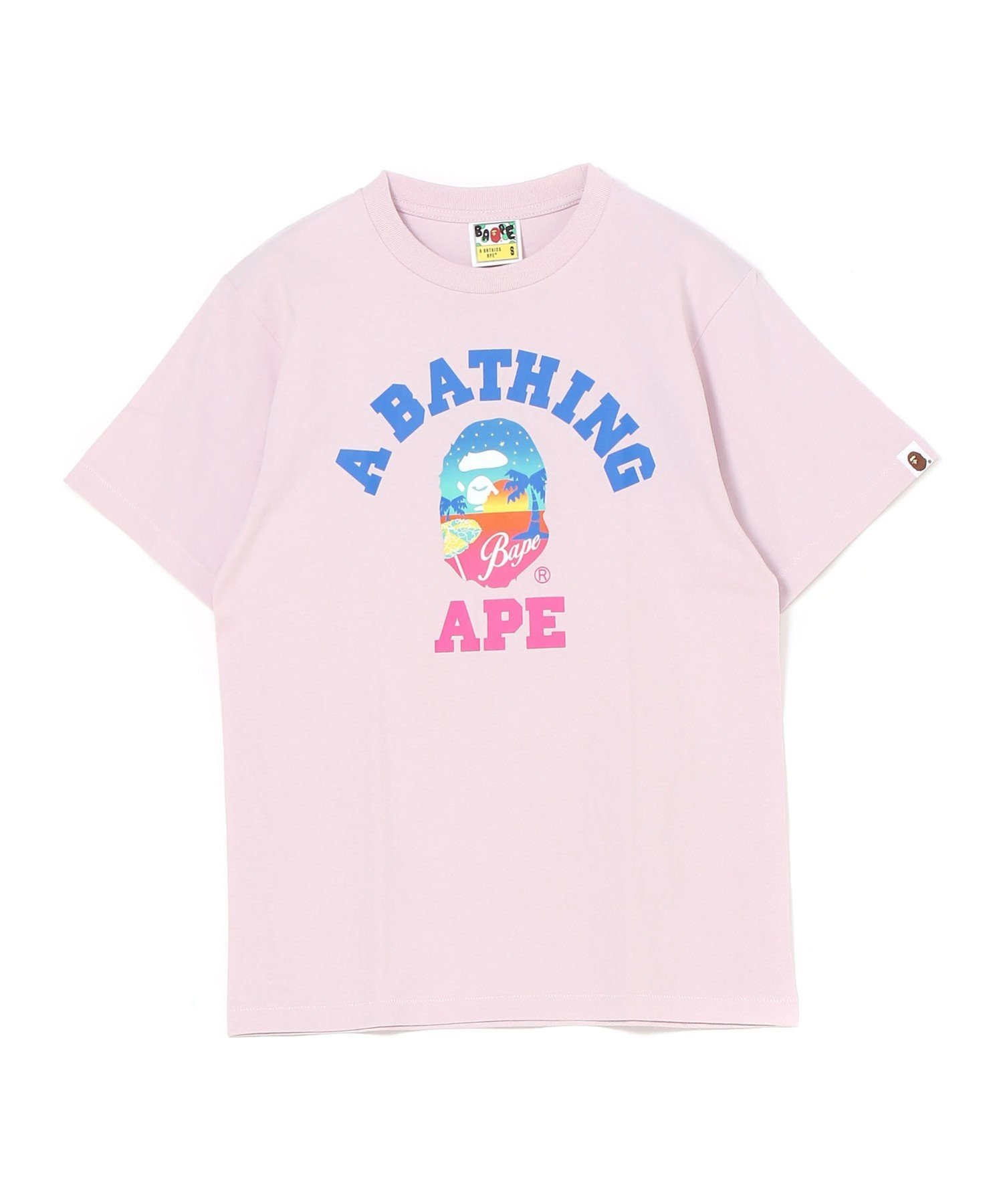 A BATHING APE BAPE SUNSET BEACH TEE M C ア ベイシング エイプ 