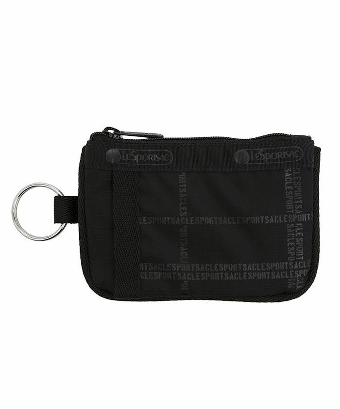 ★LeSportsac★ Black Shine Key Card Holder 4009M135 Shiny Black Key Card Holder Wallet | LeSportsac