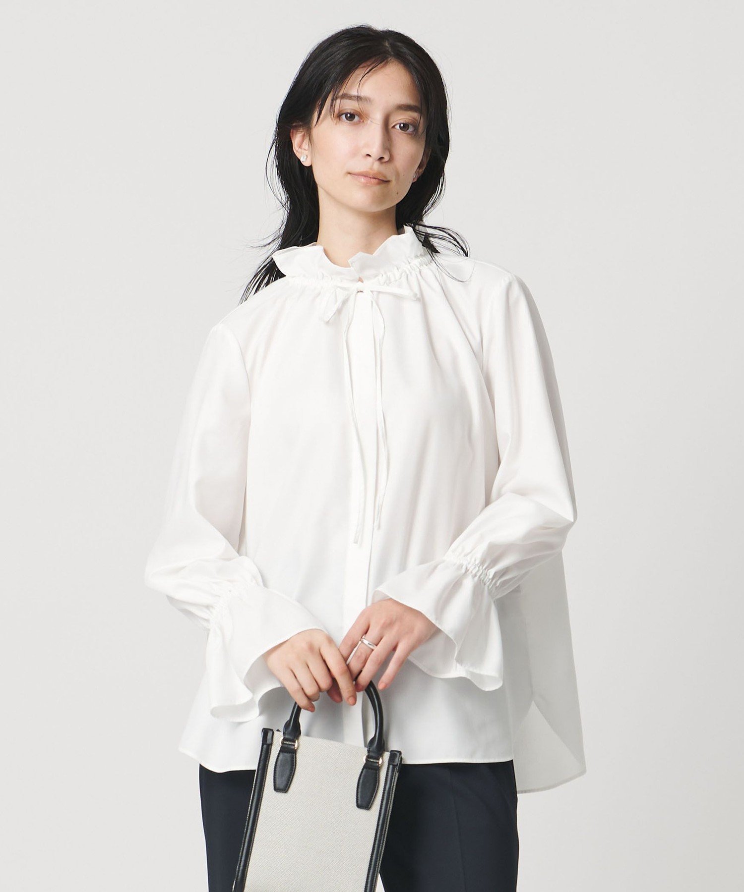 UNITED ARROWS フリルカラー フレアスリーブ ブラウス ユナイテッド