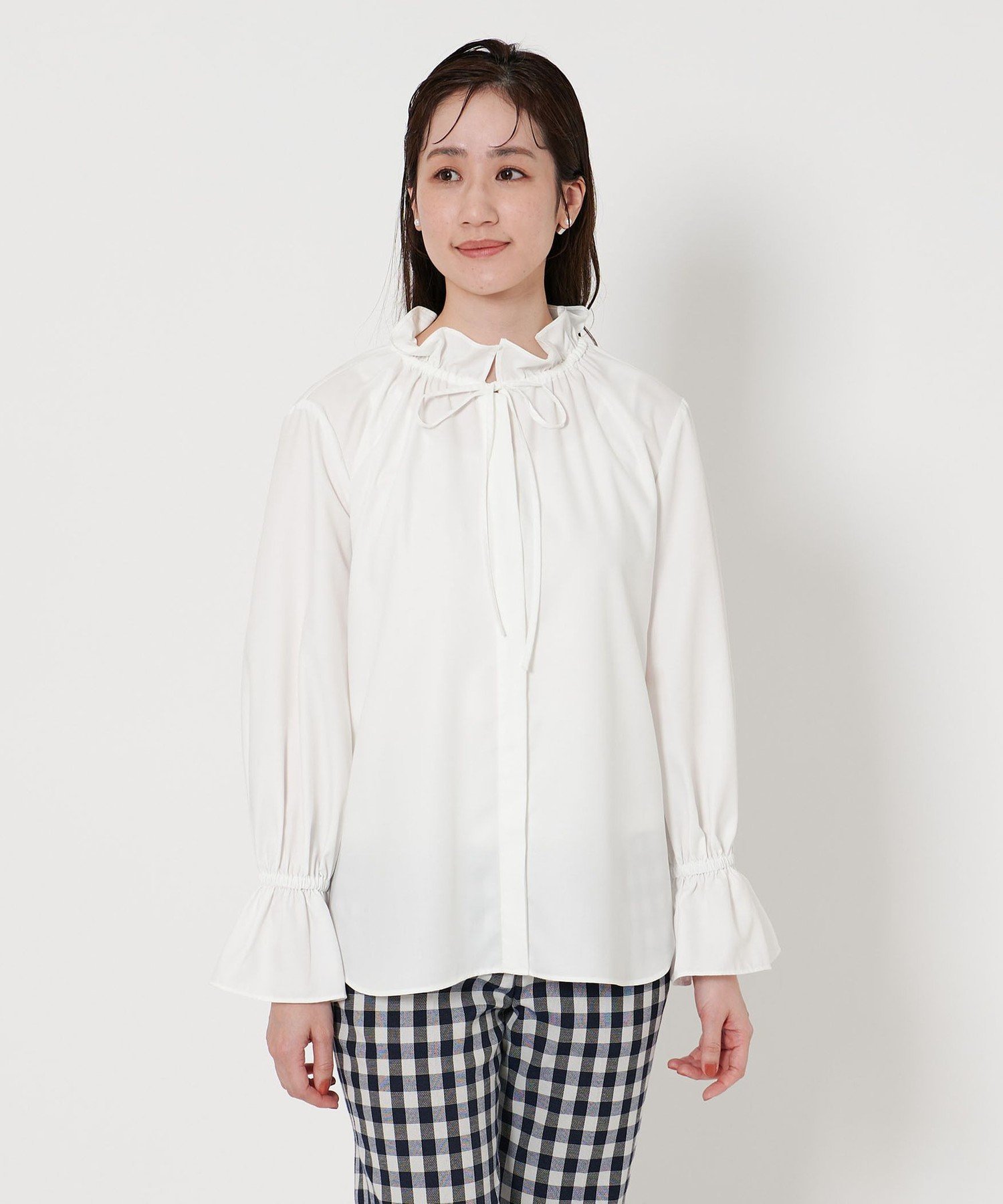 UNITED ARROWS フリルカラー フレアスリーブ ブラウス ユナイテッド