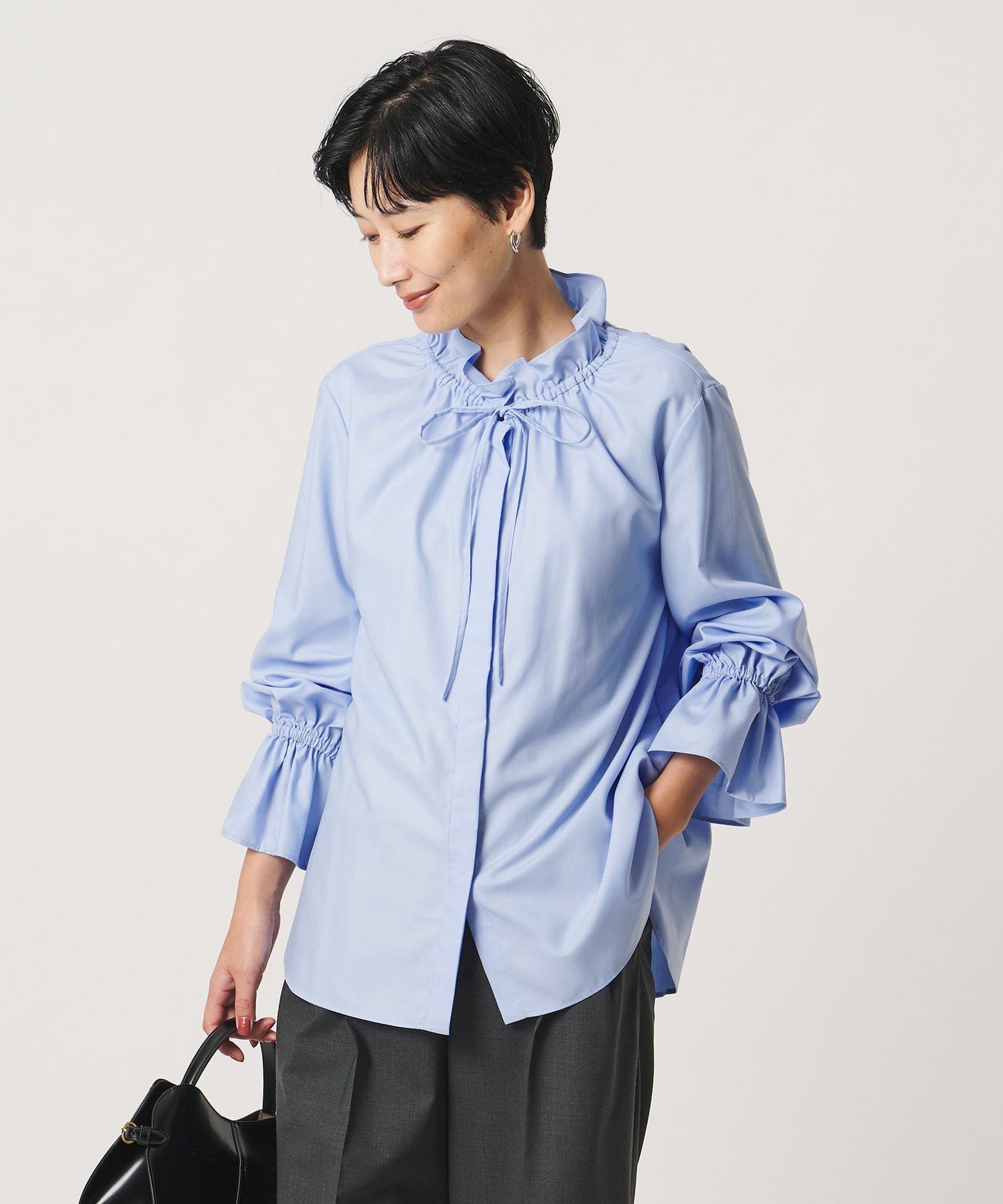 UNITED ARROWS フリルカラー フレアスリーブ ブラウス ユナイテッド 