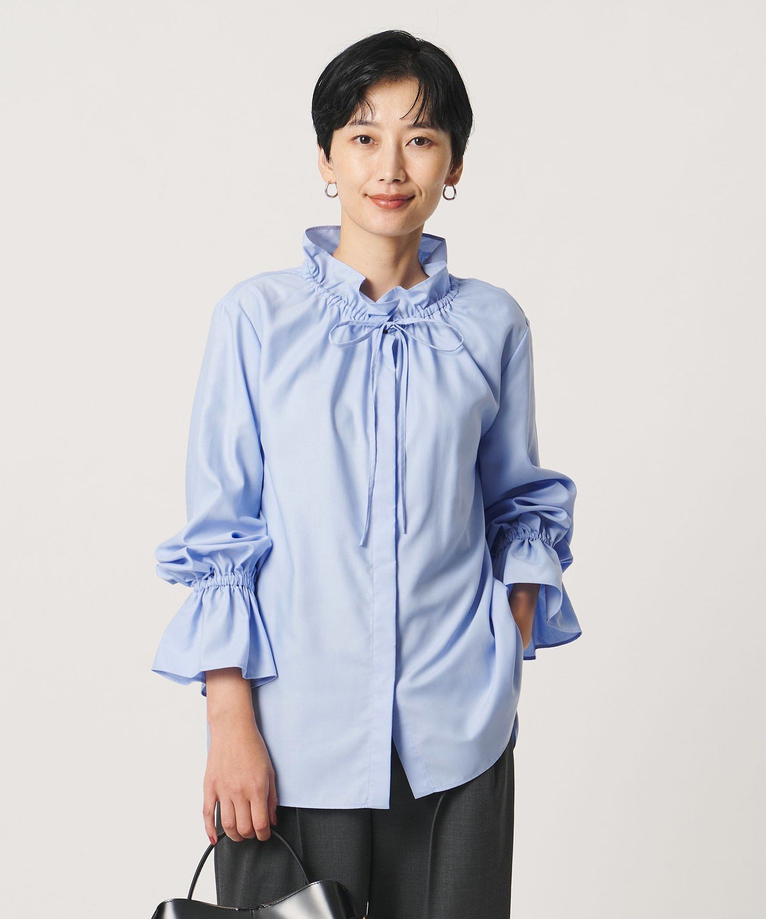 UNITED ARROWS フリルカラー フレアスリーブ ブラウス ユナイテッド 