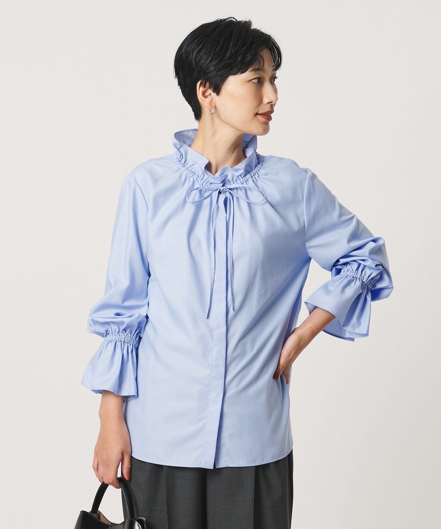 UNITED ARROWS フリルカラー フレアスリーブ ブラウス ユナイテッド 