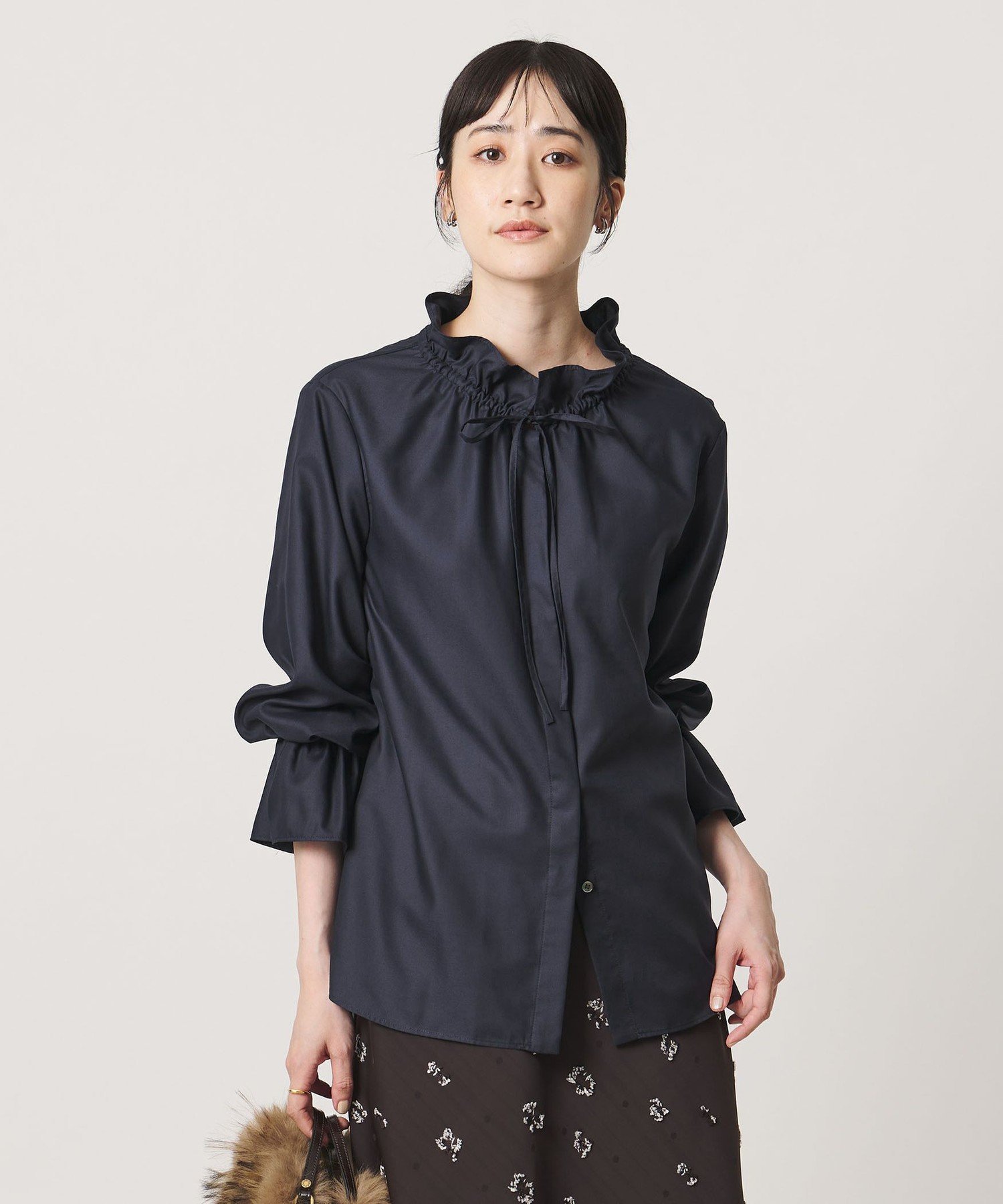 UNITED ARROWS フリルカラー フレアスリーブ ブラウス ユナイテッド 