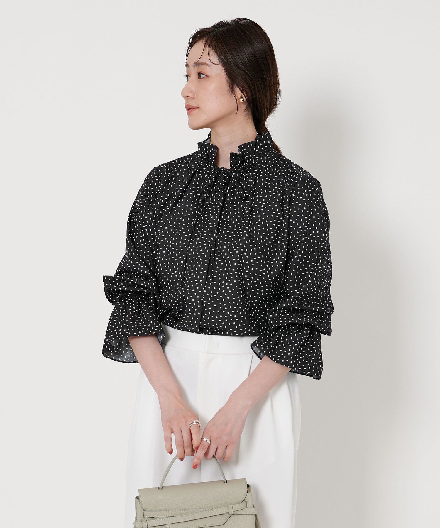 UNITED ARROWS フリルカラー フレアスリーブ ブラウス ユナイテッド