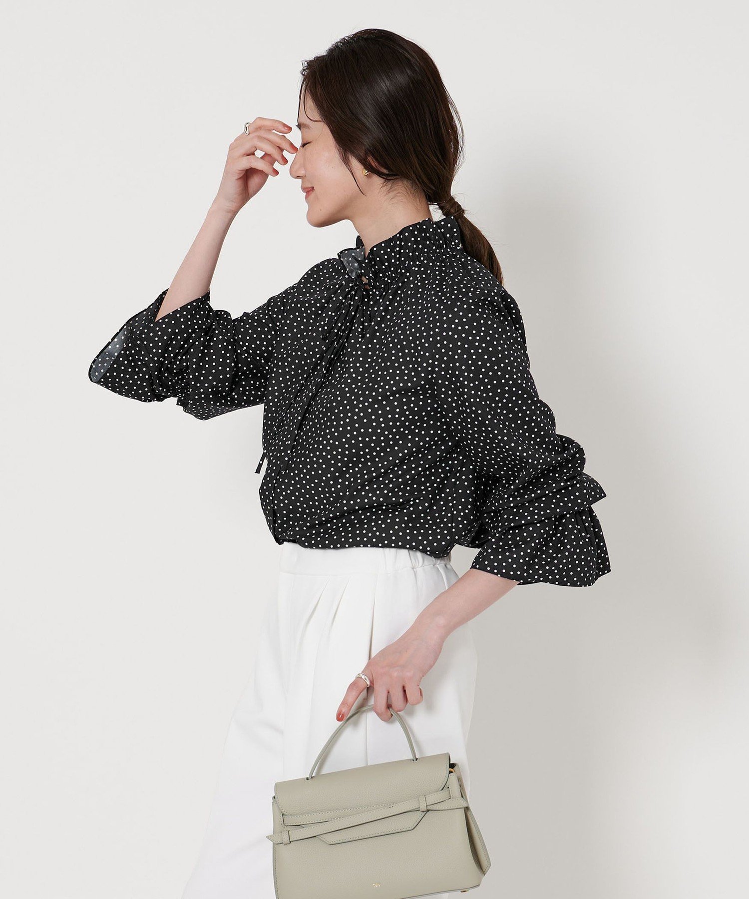 UNITED ARROWS フリルカラー フレアスリーブ ブラウス ユナイテッド