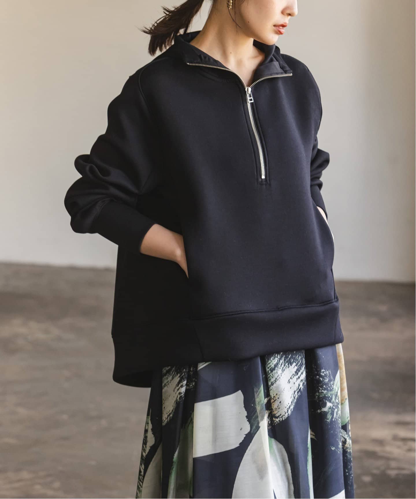 【RITA】NOBLE別注 BONDING HALF ZIP HOODIE RITA】NOBLE別注 BONDING HALF ZIP HOODIE