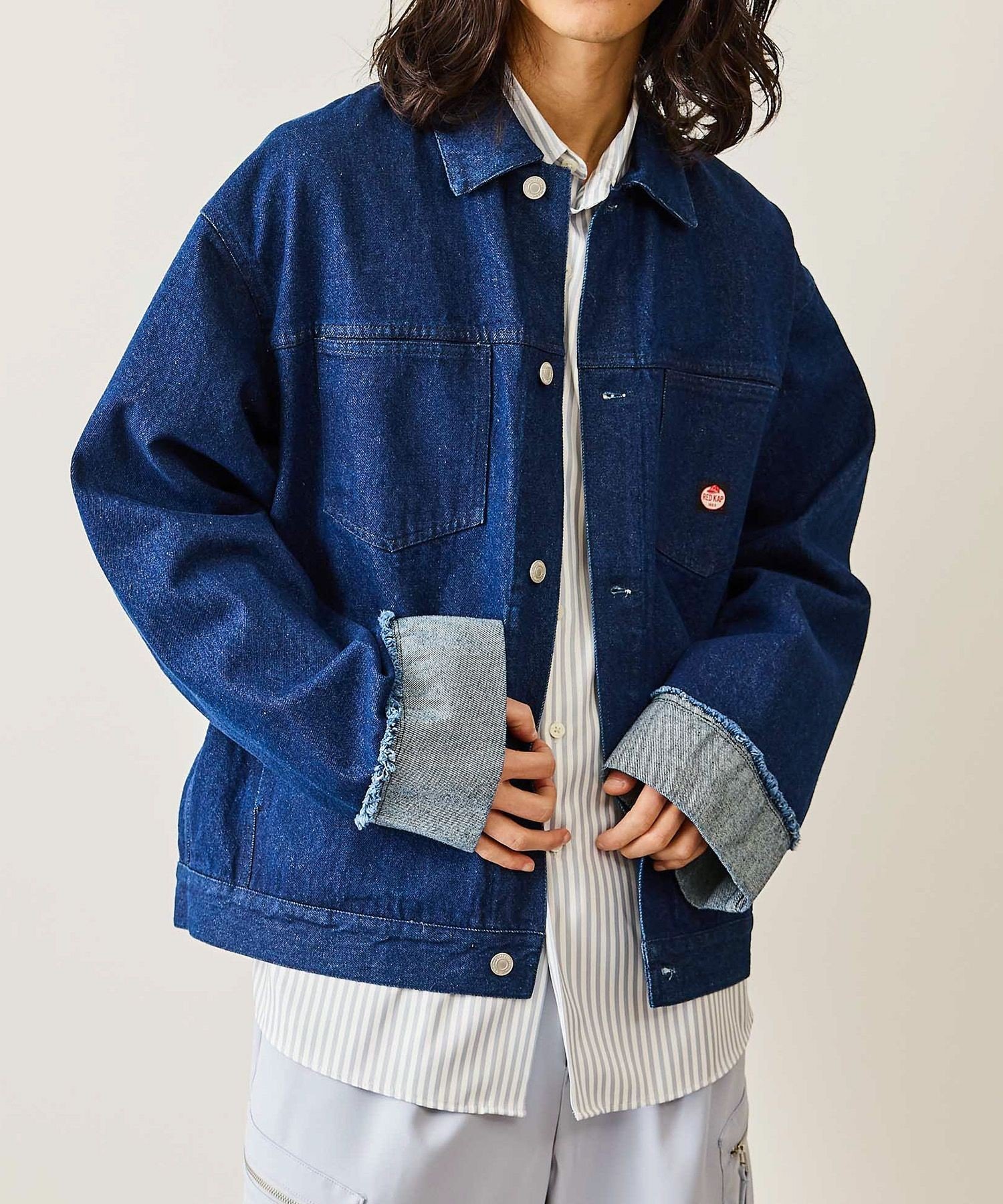 KRHYME DENIM BOA ZIP JACKET ボアジップジャケット KRHYME DENIM】BOA ZIP JACKET