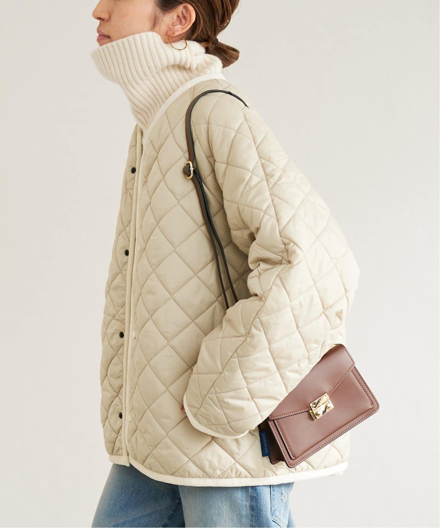 FRAMeWORK 【LAVENHAM/ラベンハム】別注NEW COLLARLESS ジャケット 