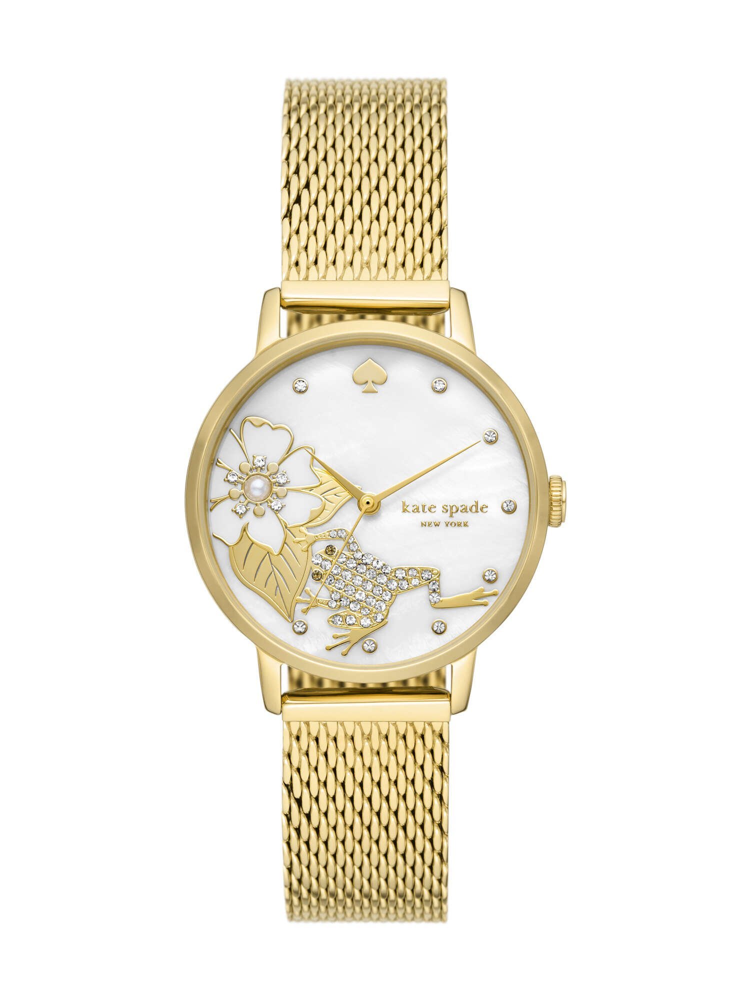 kate spade new york  デジタルウォッチ パヴェ グリッツ ツートーン ステンレス スチール バンド フォー