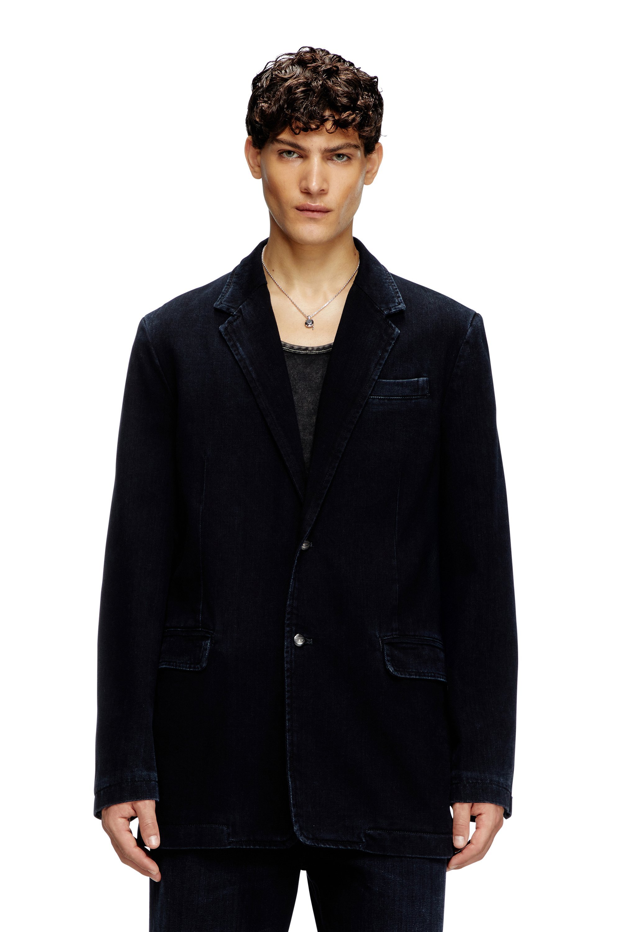 楽天市場】DIESEL メンズ デニム ジャケット シースルー