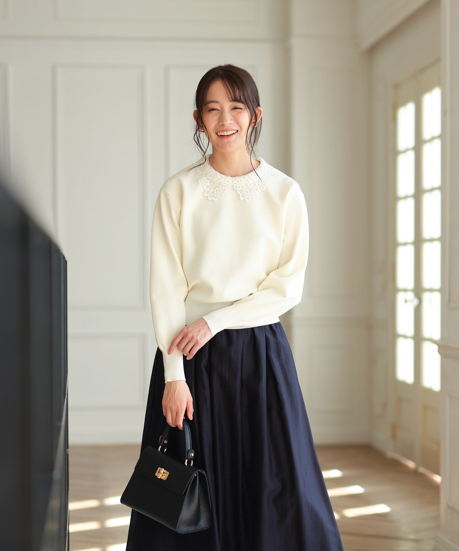 楽天市場】【SALE／50%OFF】襟レース 2WAY ニット プルオーバー