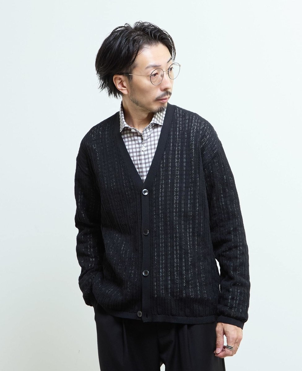 楽天市場】FAKE AS FLOWERS FAF | PEARL CARDIGAN (BLUE) 襟付き