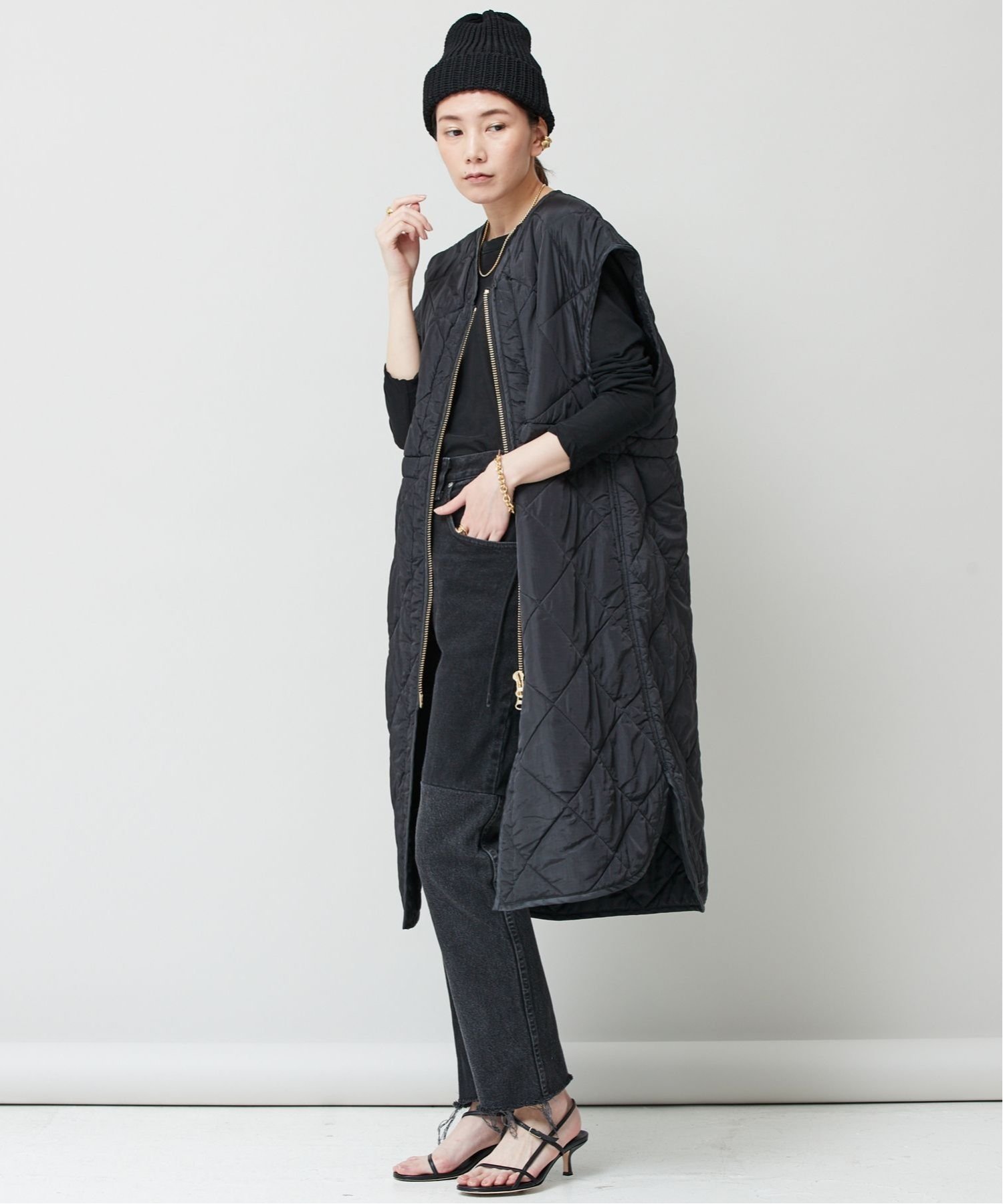 SALE／30%OFF】Curensology ＜&RC＞CL-10キルティングロングベスト 