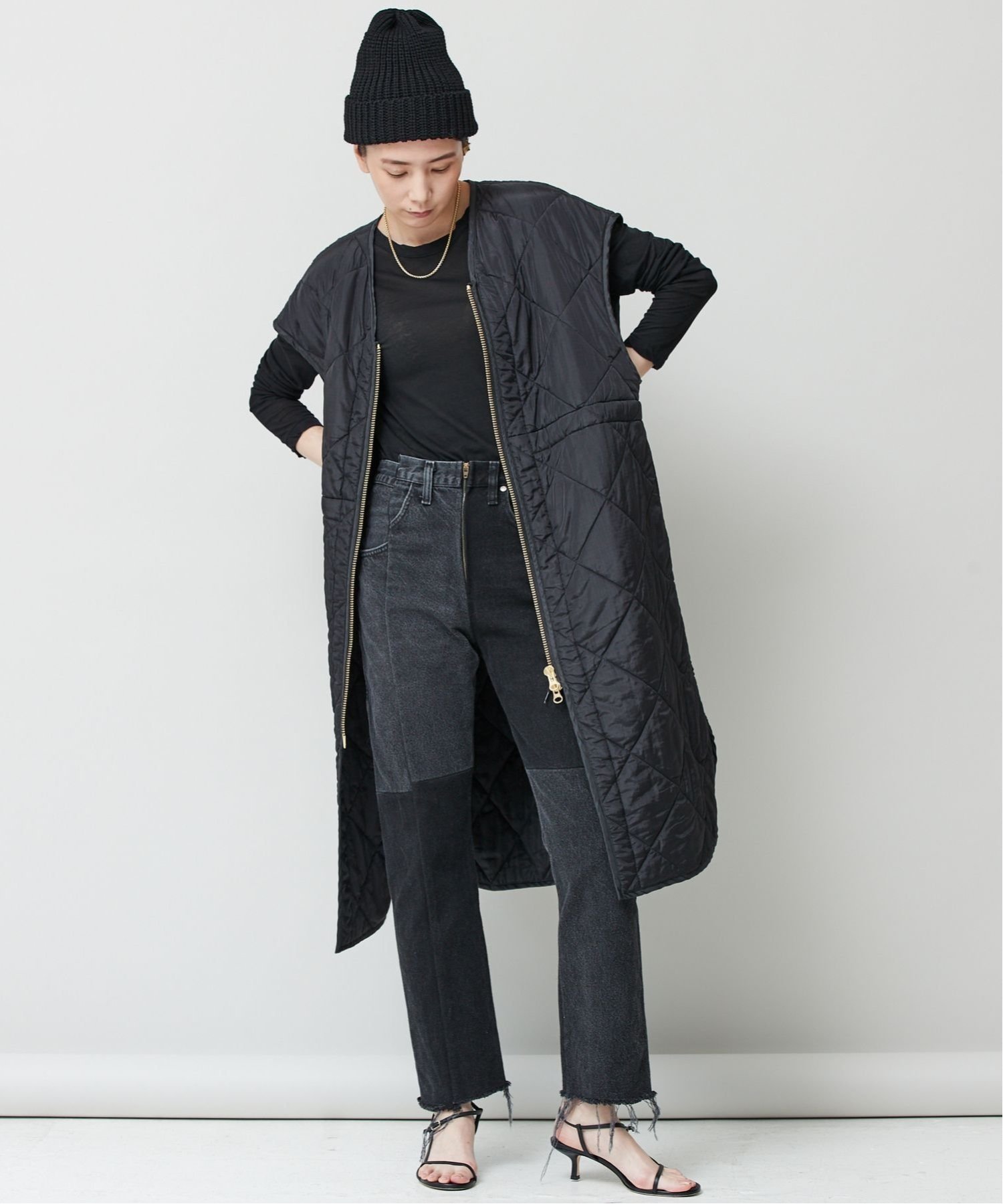 SALE／30%OFF】Curensology ＜&RC＞CL-10キルティングロングベスト 
