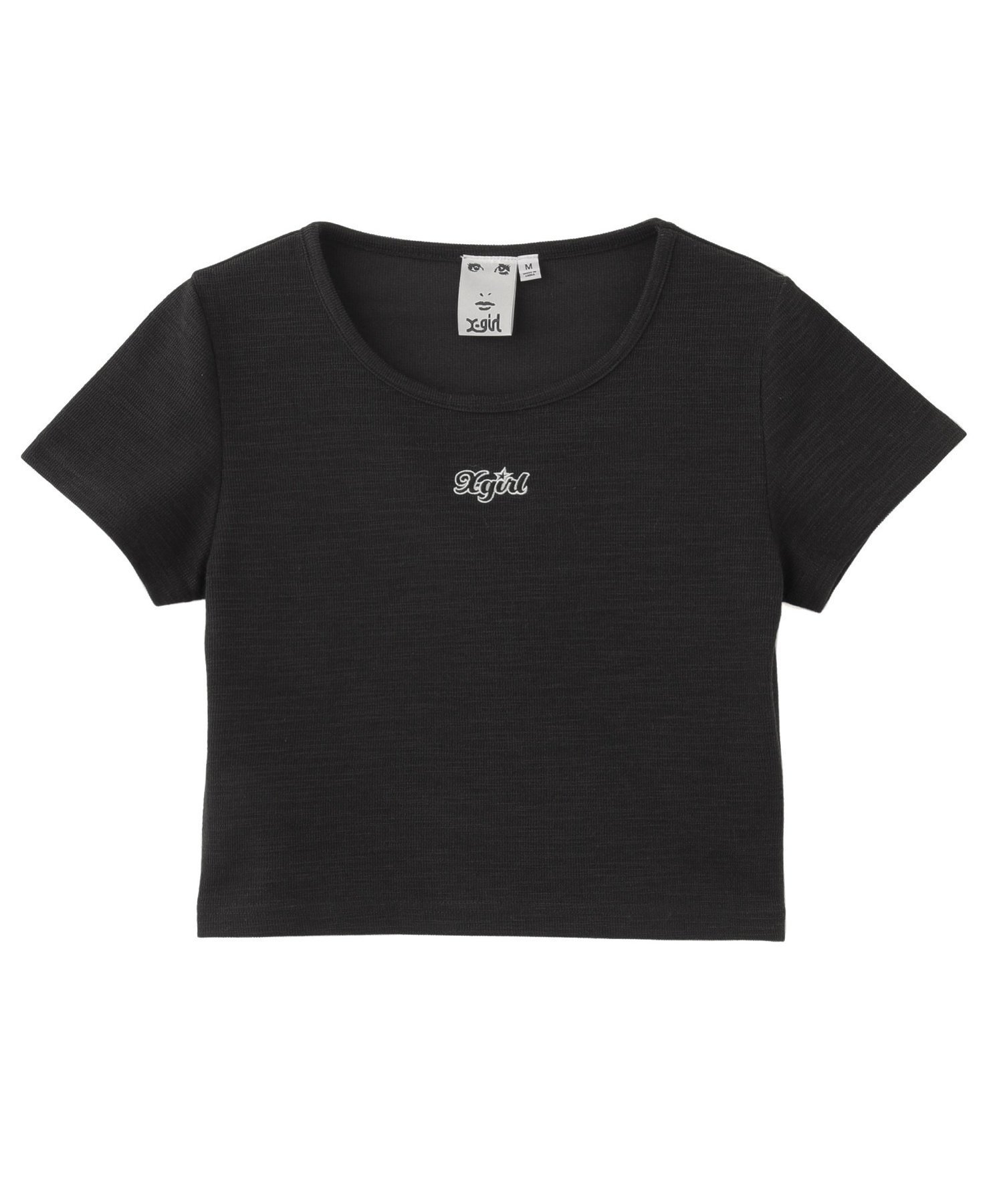 【X-girl】CHENILLE EMBROIDERED LOGO MARK BABY TEE CHENILLE EMBROIDERED LOGO MARK BABY TEE – calif（カリフ