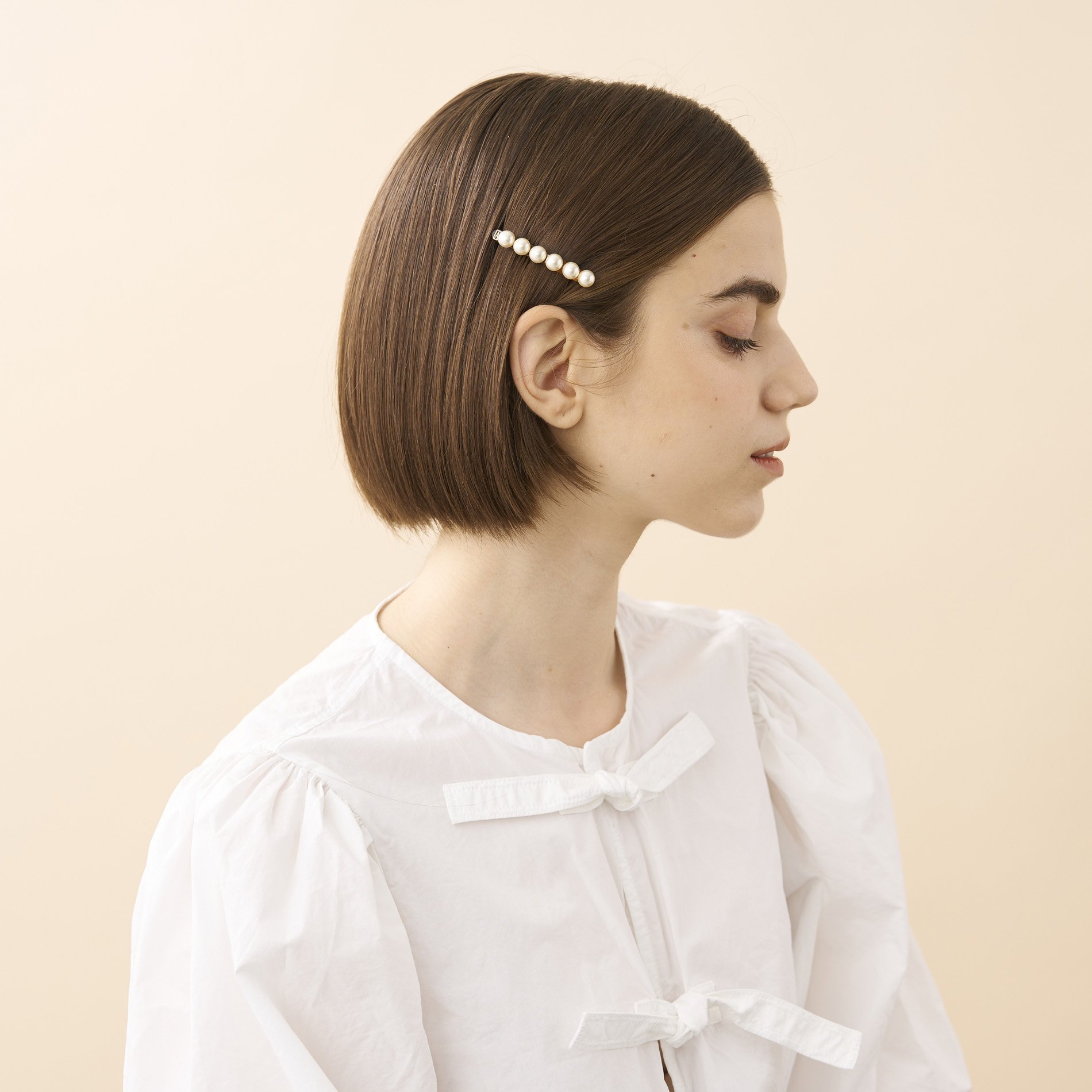 【ALEXANDRE DE PARIS】パール付きヘアピン ALEXANDRE DE PARIS パール付きSクリップ