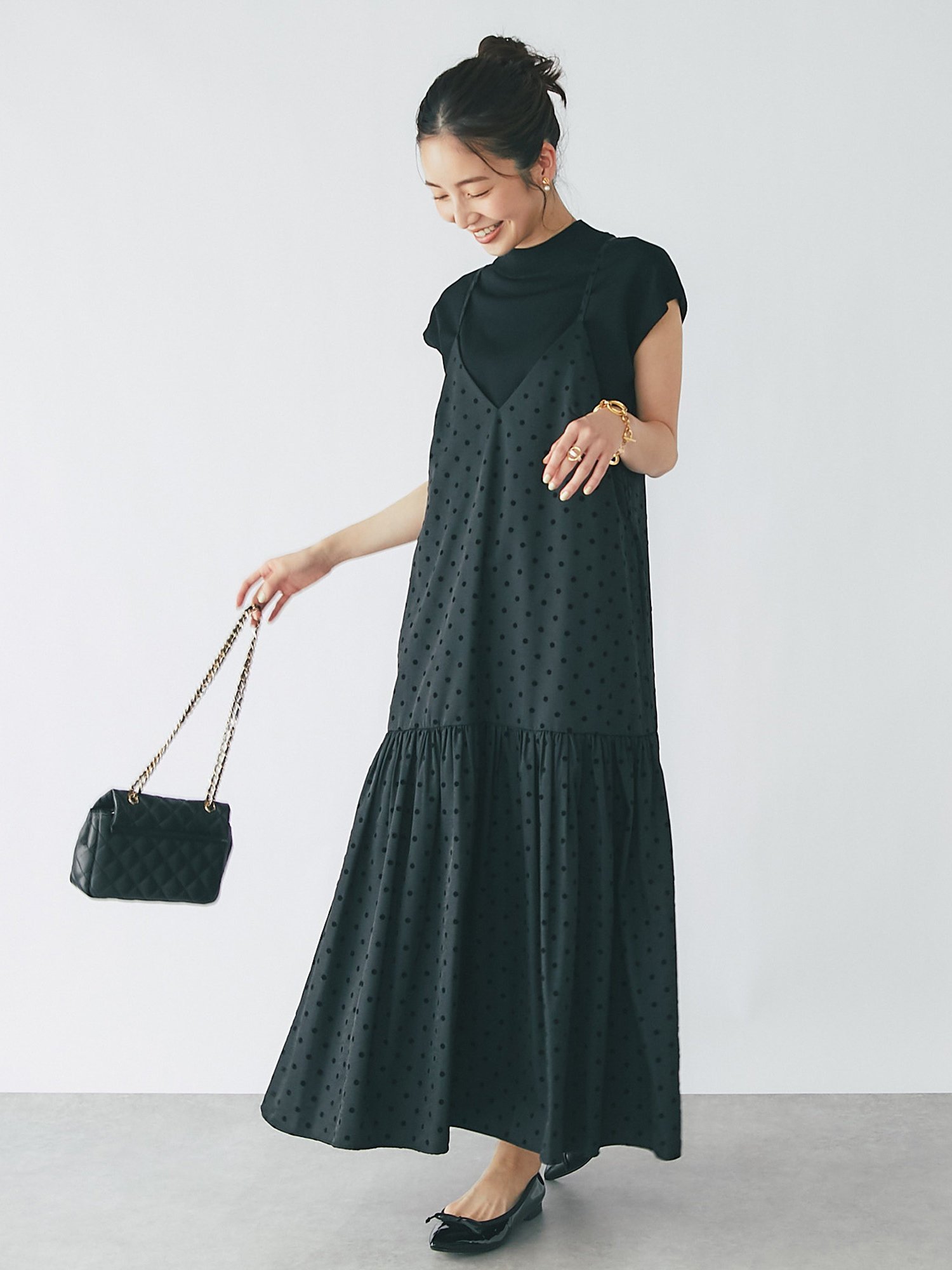 La boutique BonBon 【追加オーダー決定】フロッキードットキャミ 