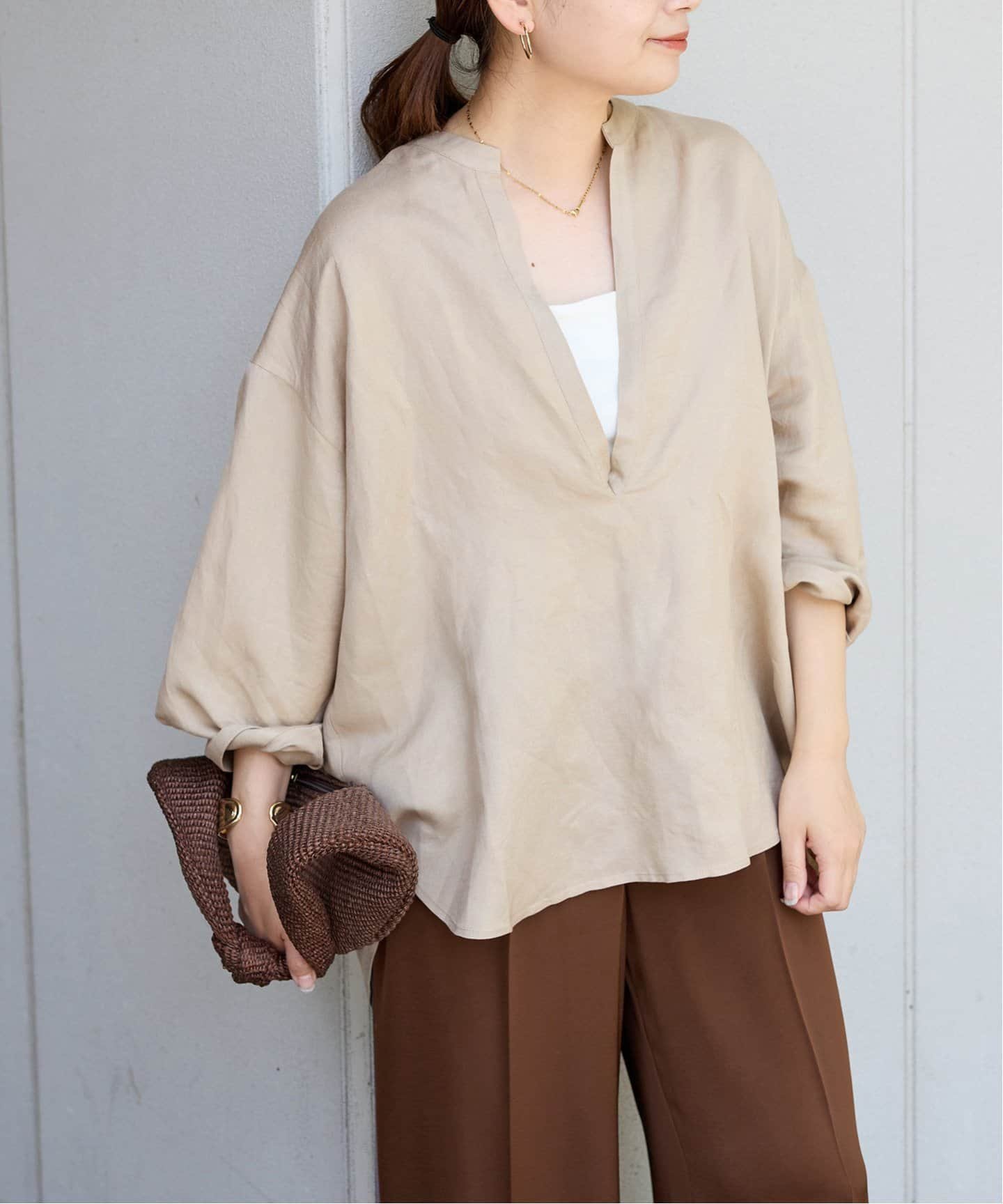 楽天市場】【SALE／30%OFF】シャンブレークロップドスタンドプル