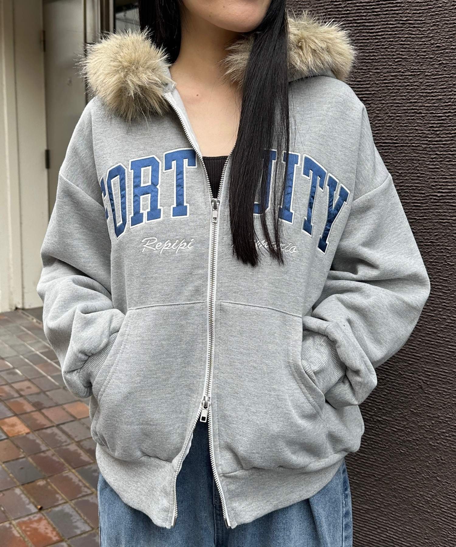 楽天市場】【SALE／40%OFF】【裏起毛】WZIPファーフーディ【2WAY