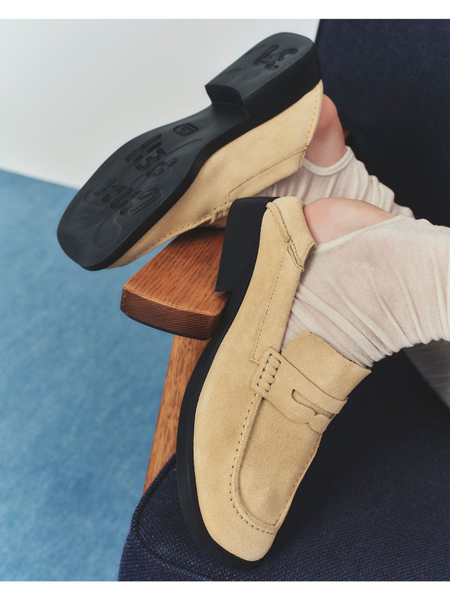 カンペール　Dana スウェード　ローファー　pasterip 牛革 カンペール Dana ローファー pasterip 牛革