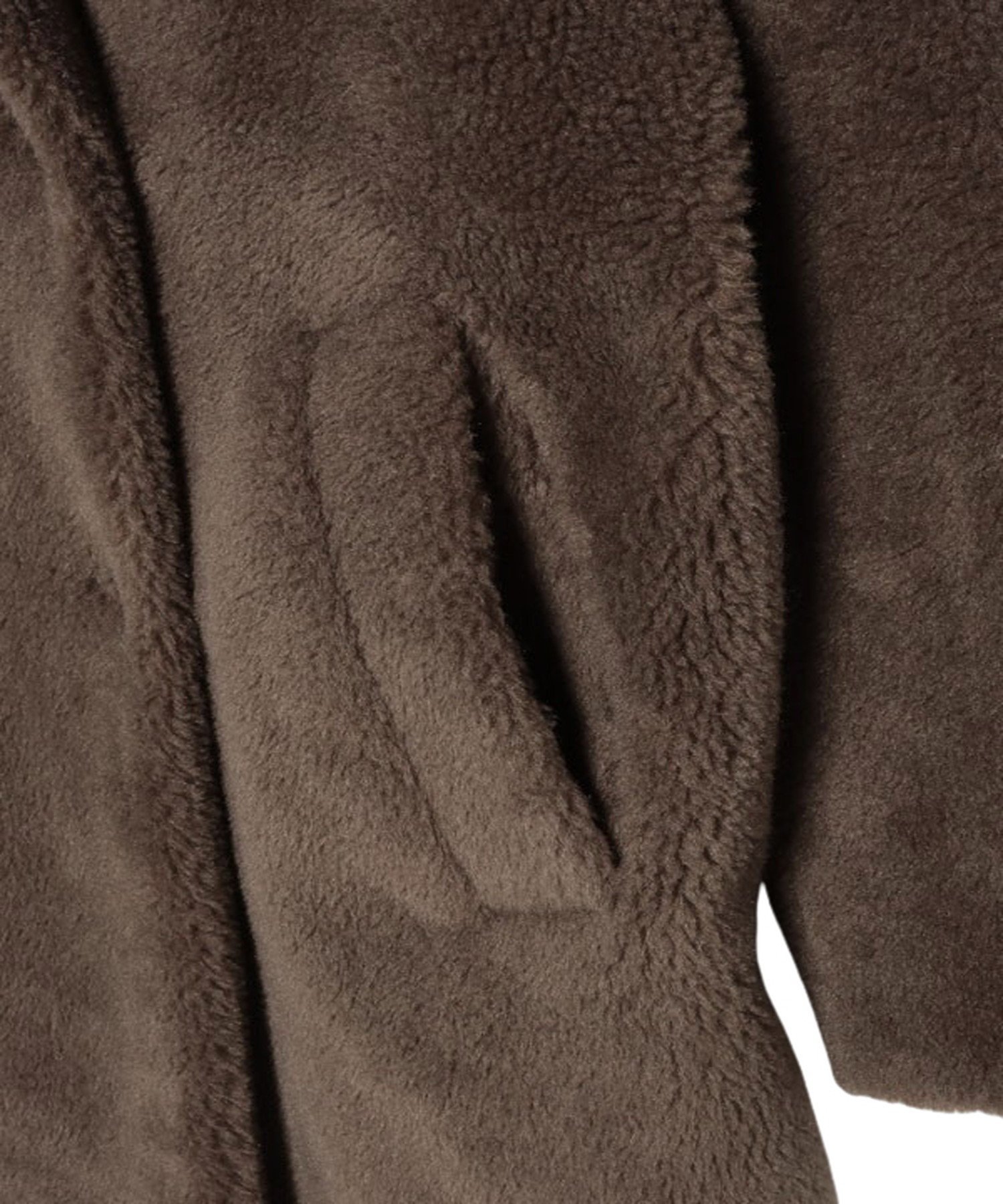 anuans ウールブレンドボアダブルロングコート アニュアンス