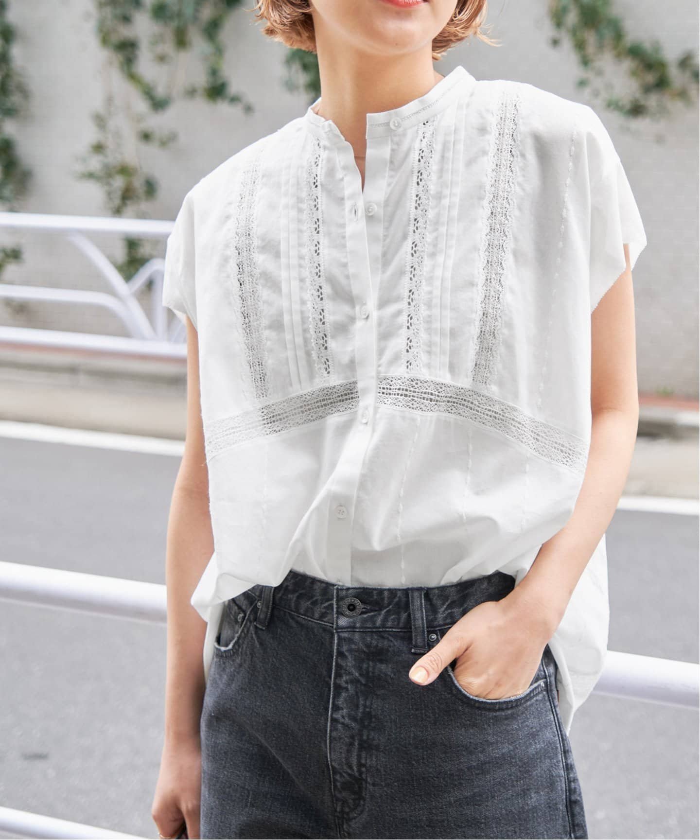 SALE／30%OFF】Spick & Span 60ローンフレンチレースブラウス スピック 