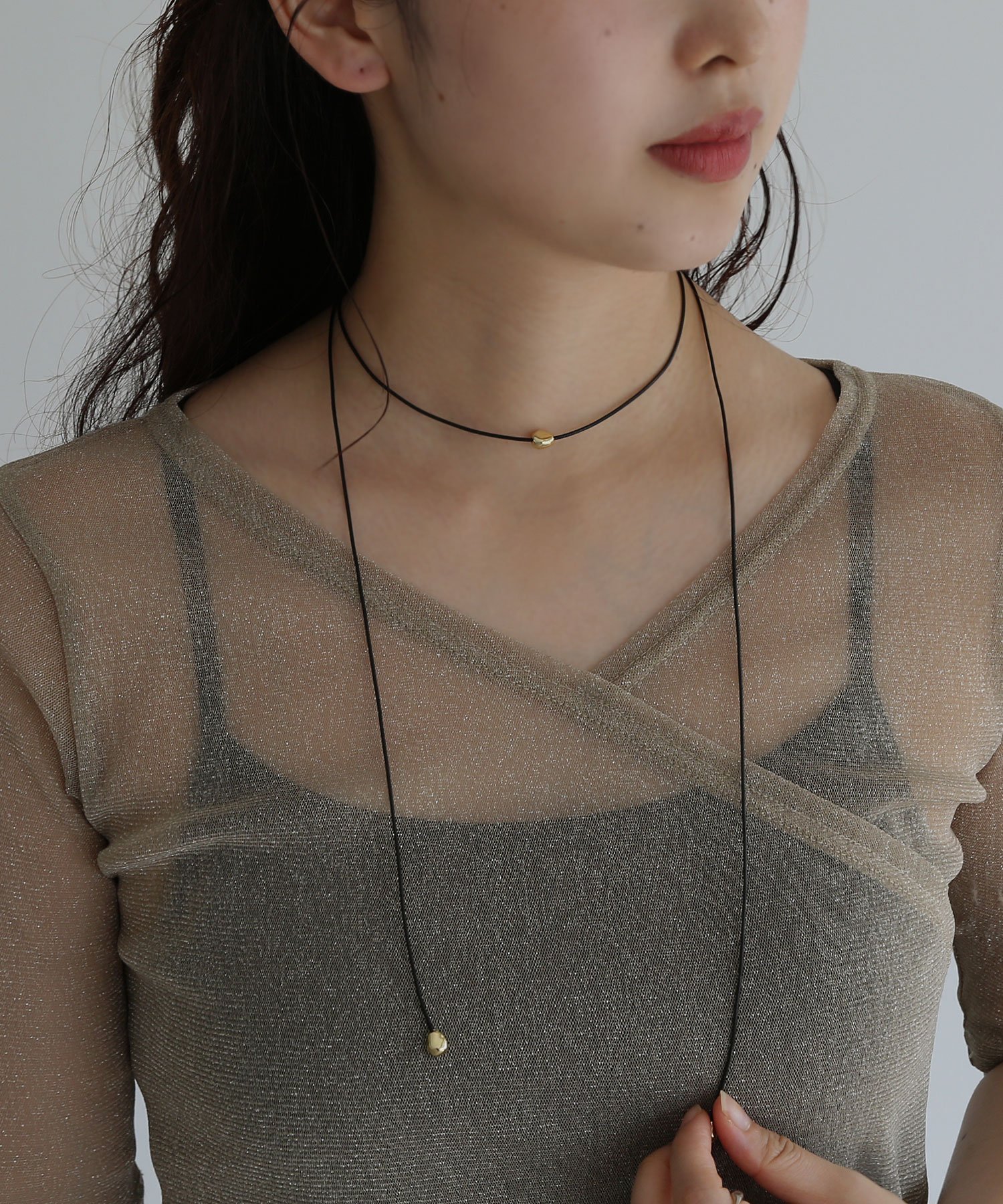 アンヌーク　チョーカーSilkcord x Parts Necklace anuke】Silkcord x Parts Necklace | Selectshop s