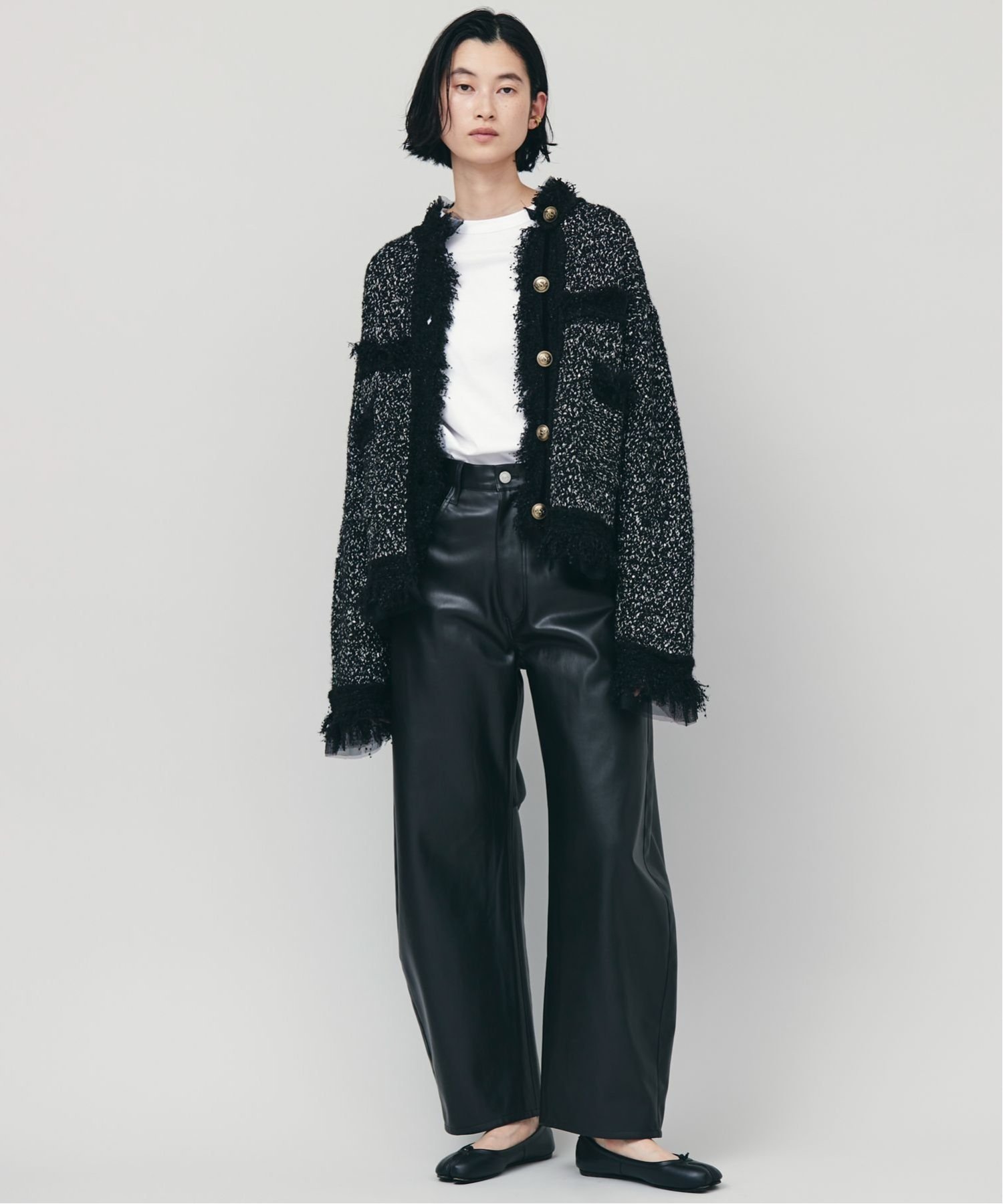 SALE／20%OFF】Curensology エトワールニットツイードカーディガン  