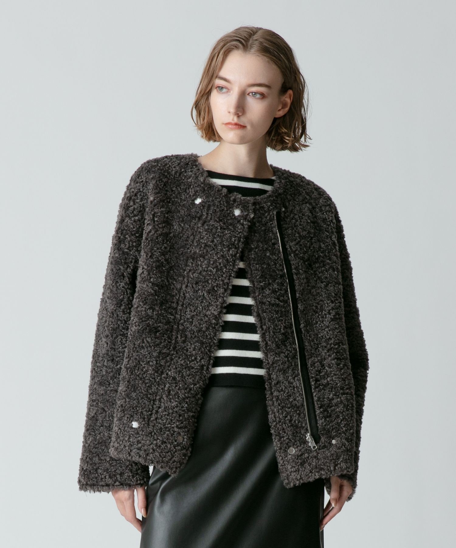SALE/30%OFF】allureville フェイクプードルファーブルゾン SALE/30%OFF】allureville フェイクプードルファーブルゾン