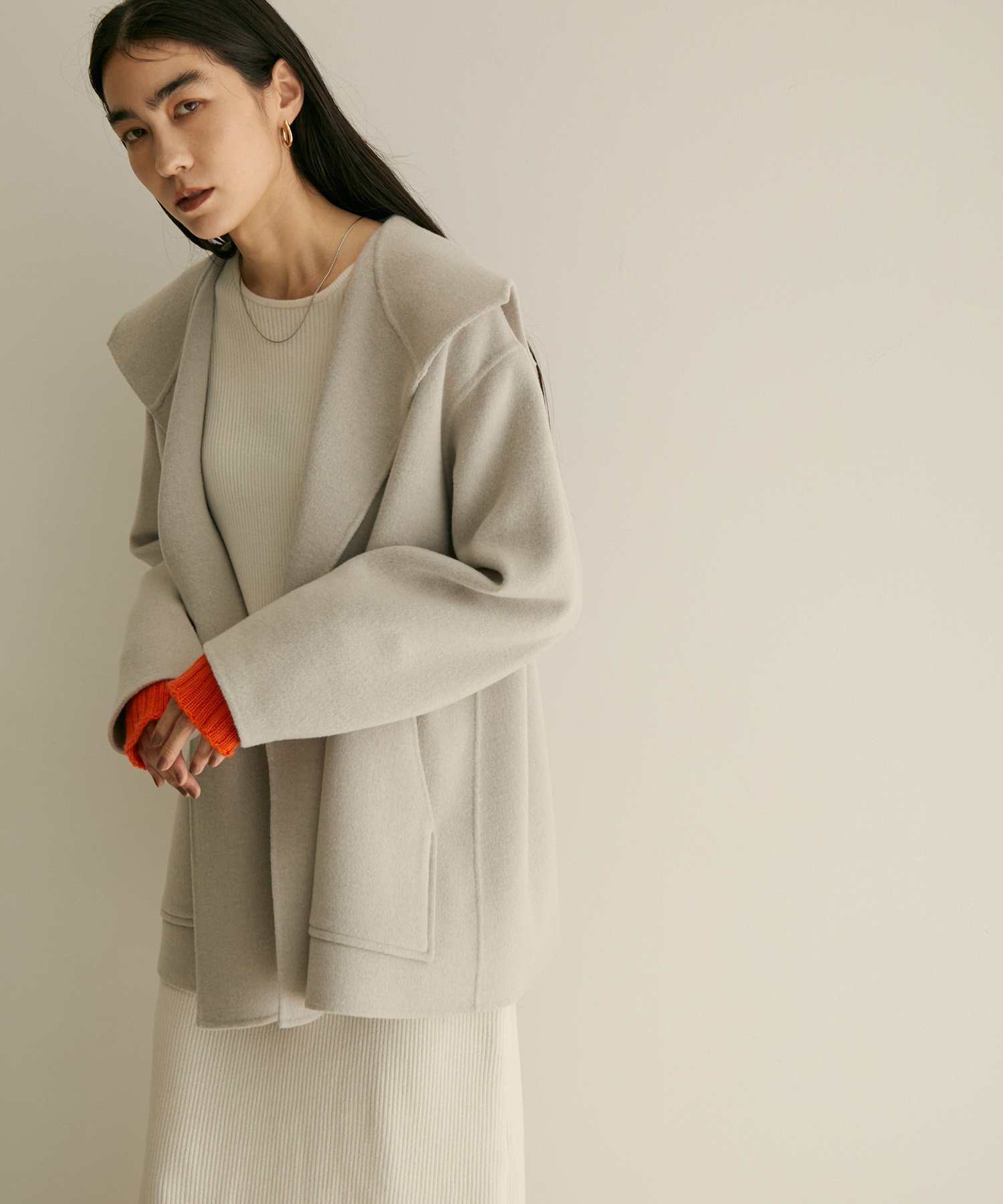 SALE／50%OFF】SALON adam et rope' ウールリバーフーデッド
