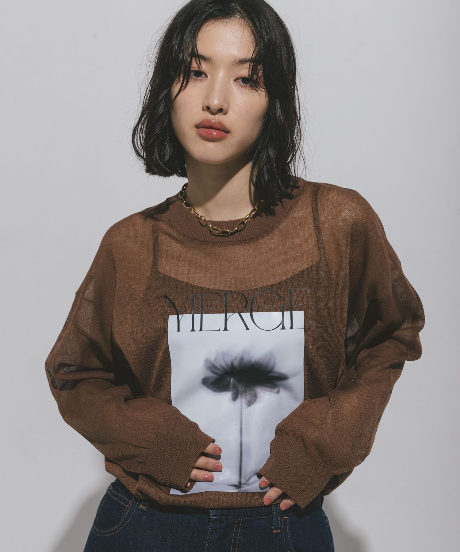 LEPSIM フォトプリント袖レイヤーT LEPSIM｜フォトプリント袖レイヤーT | Rakuten Fashion(楽天