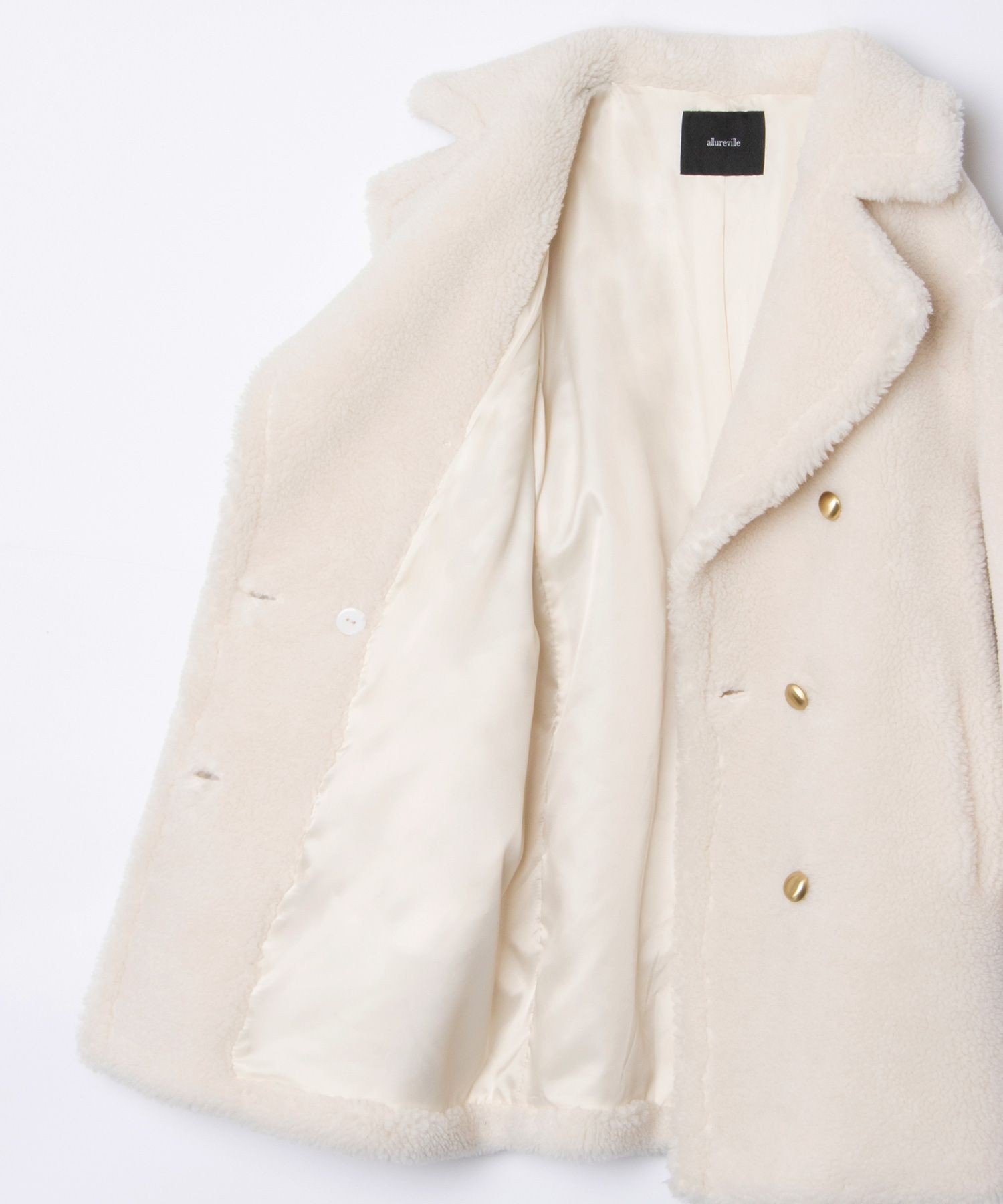 SALE／30%OFF】allureville ウールMIXボアピーコート アルアバイル 