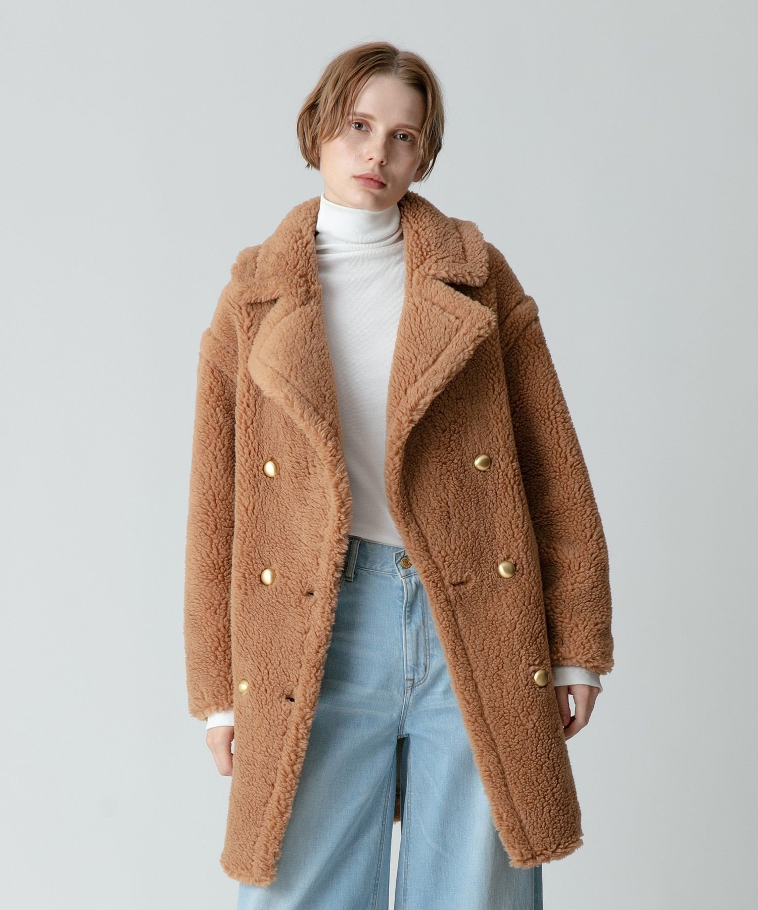 SALE／30%OFF】allureville ウールMIXボアピーコート アルアバイル 