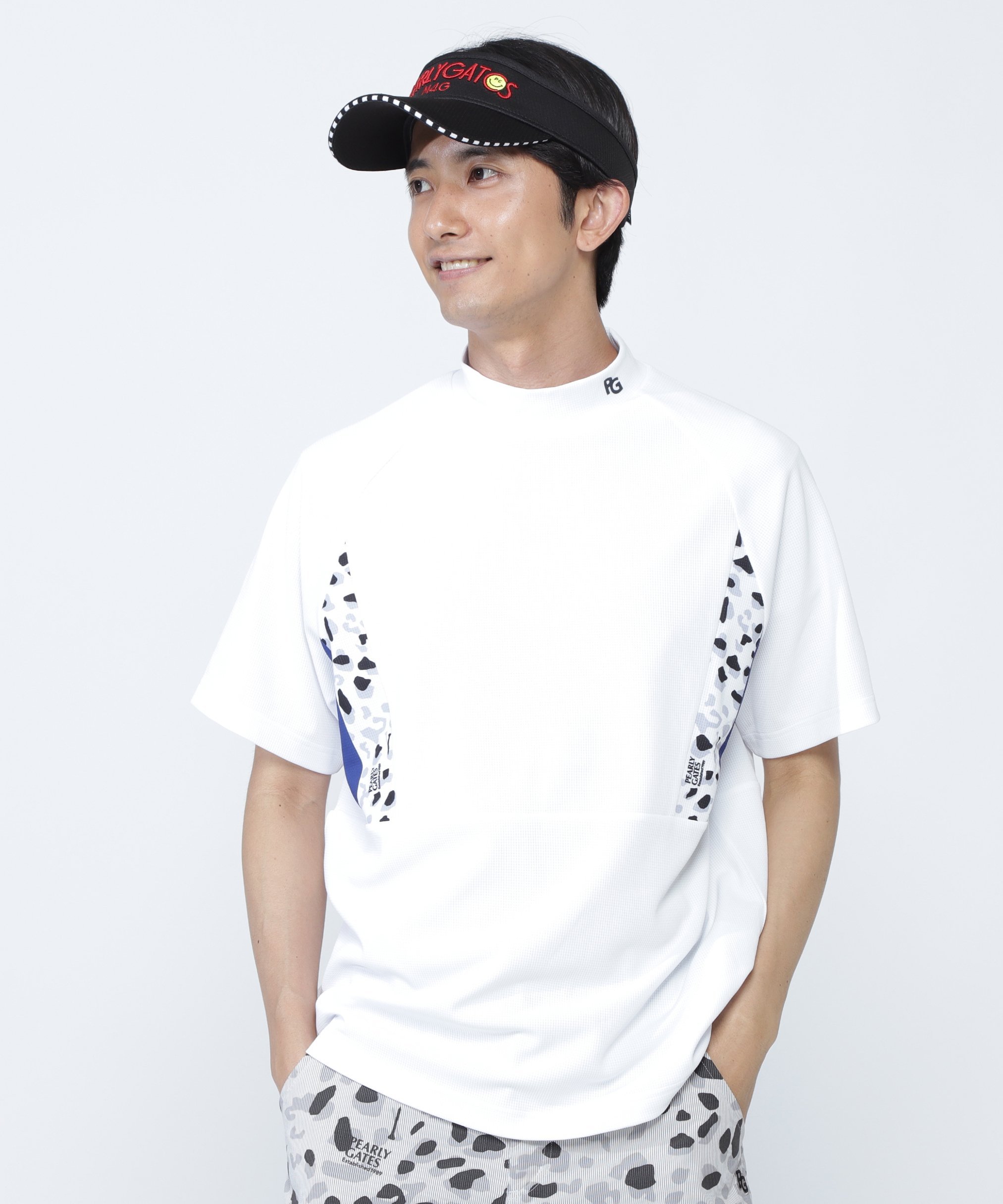 PEARLY GATES 半袖モックネックシャツ PGG】【直営店舗&公式オンライン限定】速衣メッシュ半袖モック
