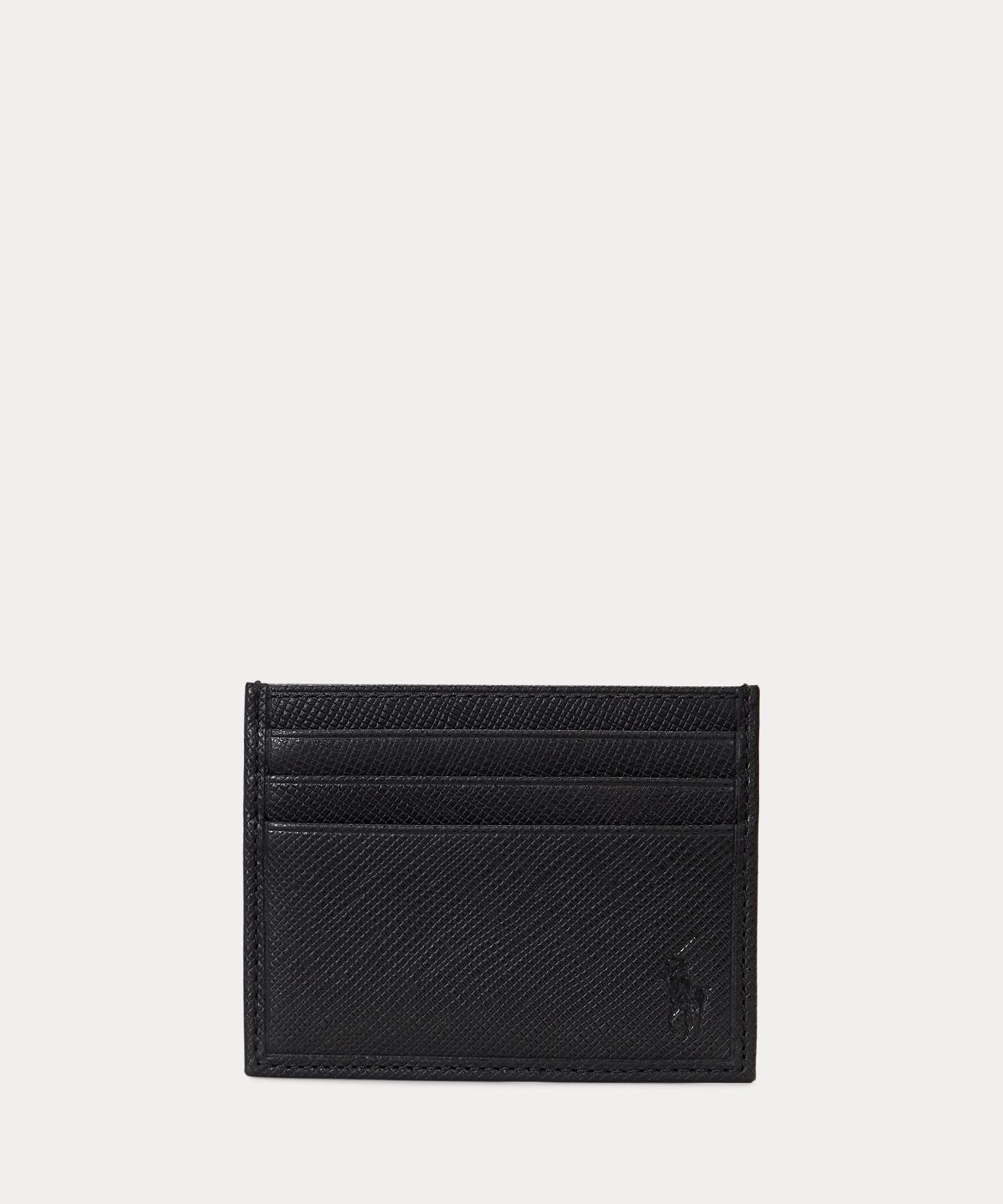 POLO RALPH LAUREN カーフスキンカードケースBLACK カーフスキン カード ケース（カードケース）｜POLO RALPH