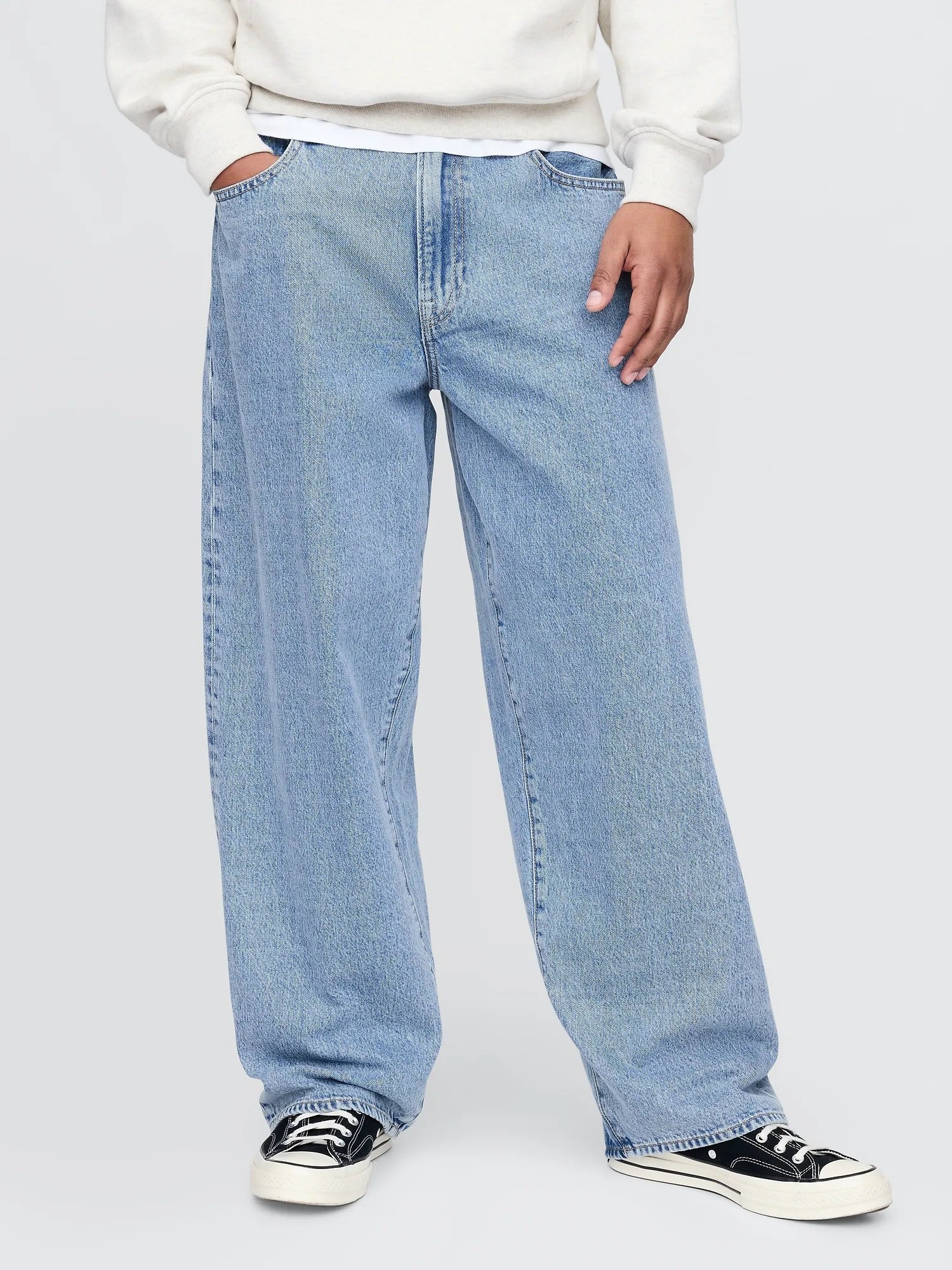 GAP スーパーバギーデニム 33W32L ブラック 大人気完売 セール】スーパーバギーデニム（デニムパンツ）｜GAP（ギャップ