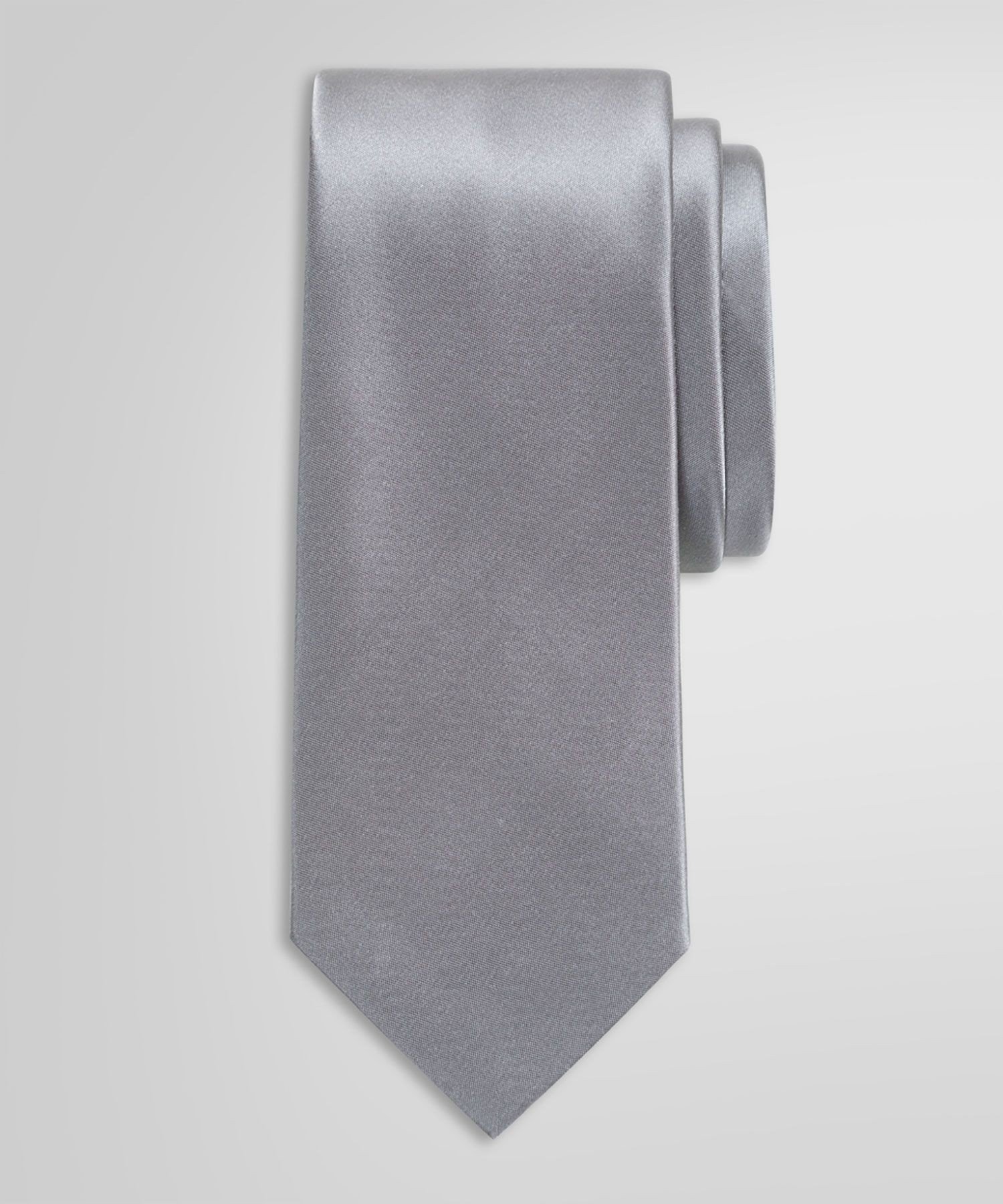 美品 ブルックスブラザーズ ネクタイ シルク 無地 ソリッド シルバー グレー BROOKS BROTHERS ブルックスブラザーズ ネクタイ シルク 無地