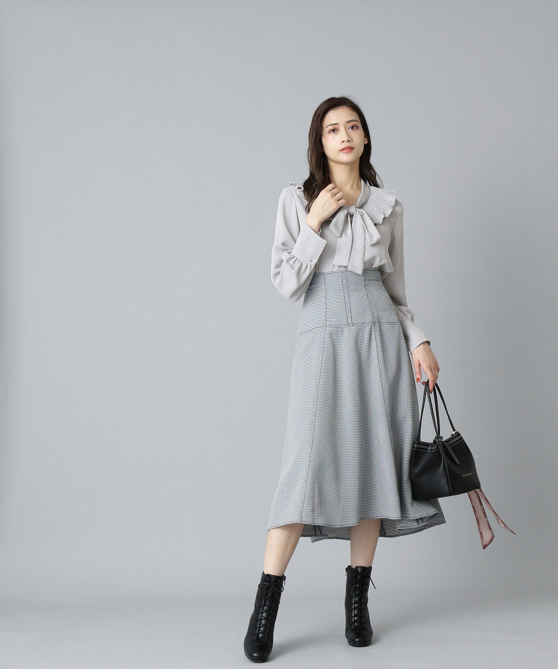 JILL by JILL STUART プリーツフリルボウタイブラウス ジル バイ ジル 