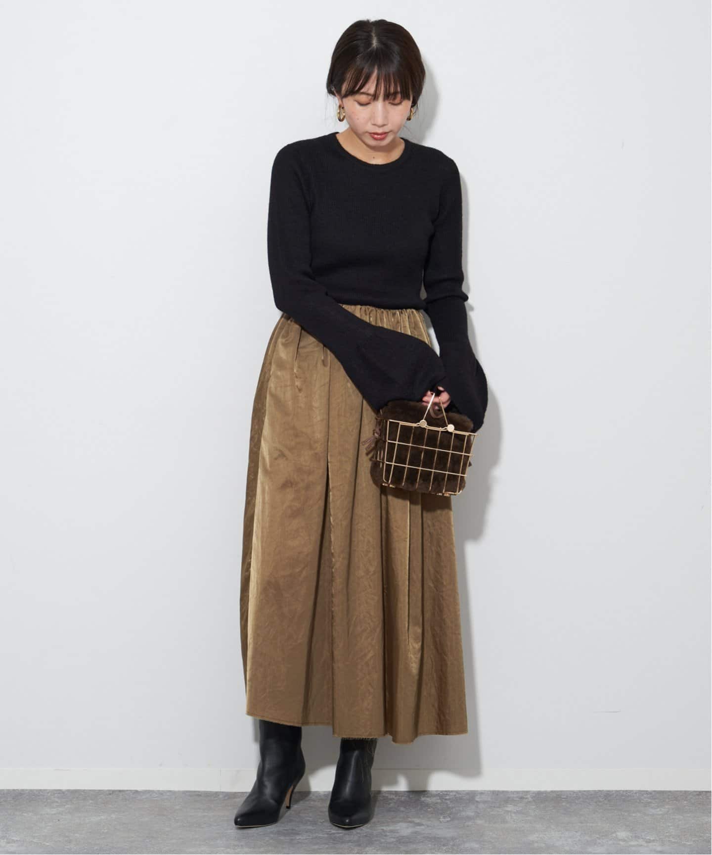 plage puff sleeve ニット プラージュ トップス ニット ホワイト