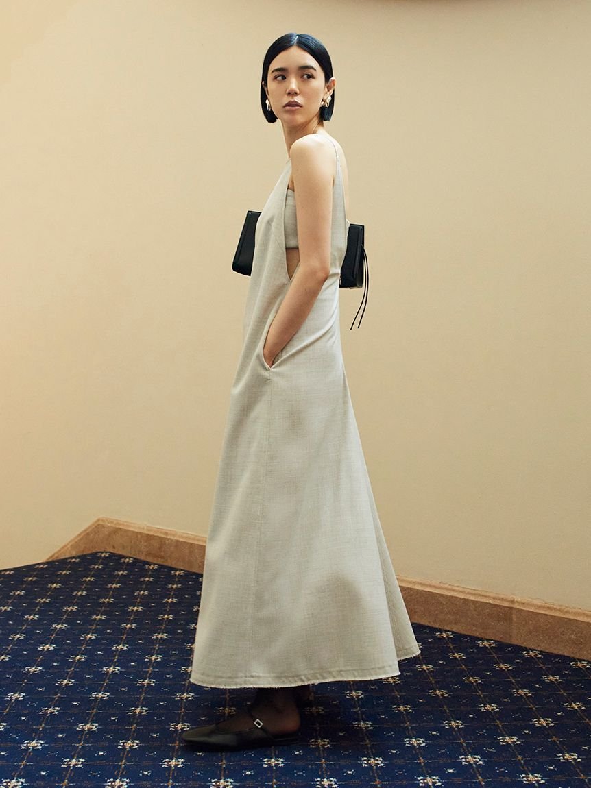 SALE/50%OFF】MIESROHE リネン見えバックオープンサマー SALE/50%OFF】MIESROHE リネン見えバックオープンサマー