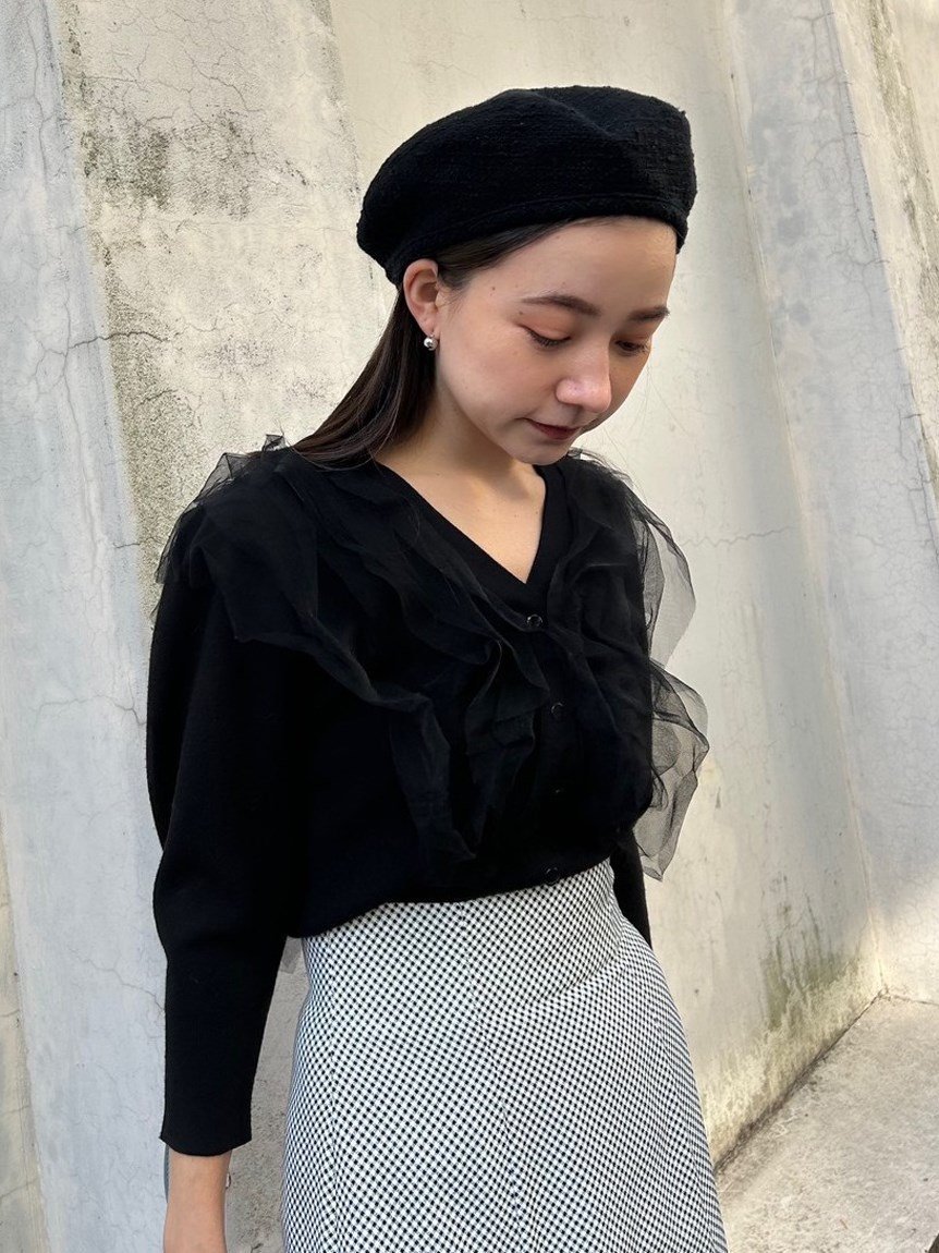 SALE／50%OFF】SNIDEL Sustainableチュールドッキングニットトップス 