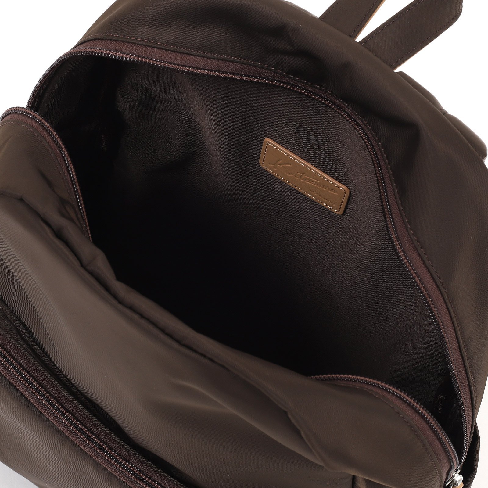 キタムラ 元町 ナイロンリュック リュック バックパック 刺繍 ブラウン キタムラ 元町 ナイロンリュック リュック バックパック 刺繍 ブラウン