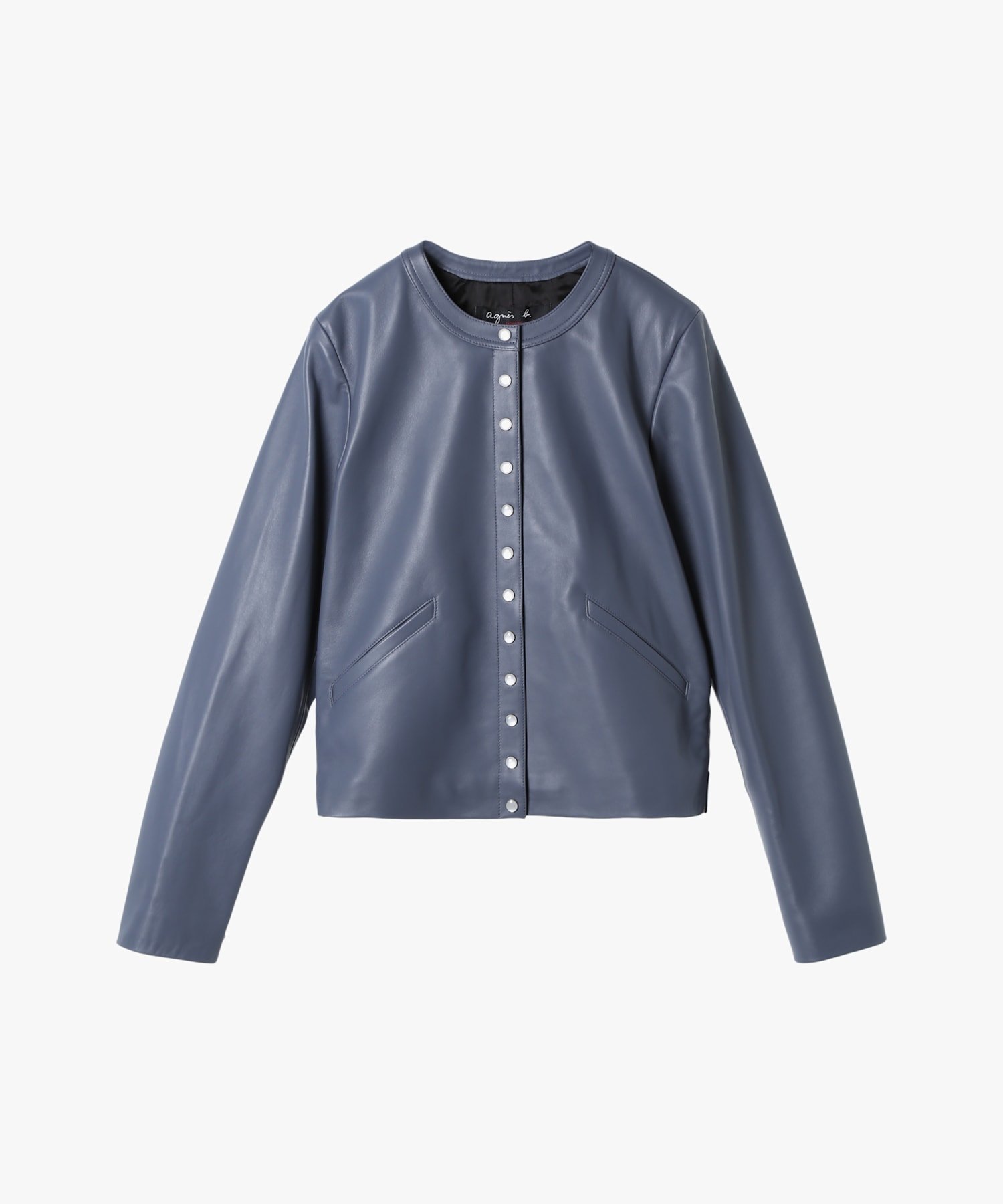 楽天市場】ラムスキン レザー 長袖 カーディガンプレッション agnes b