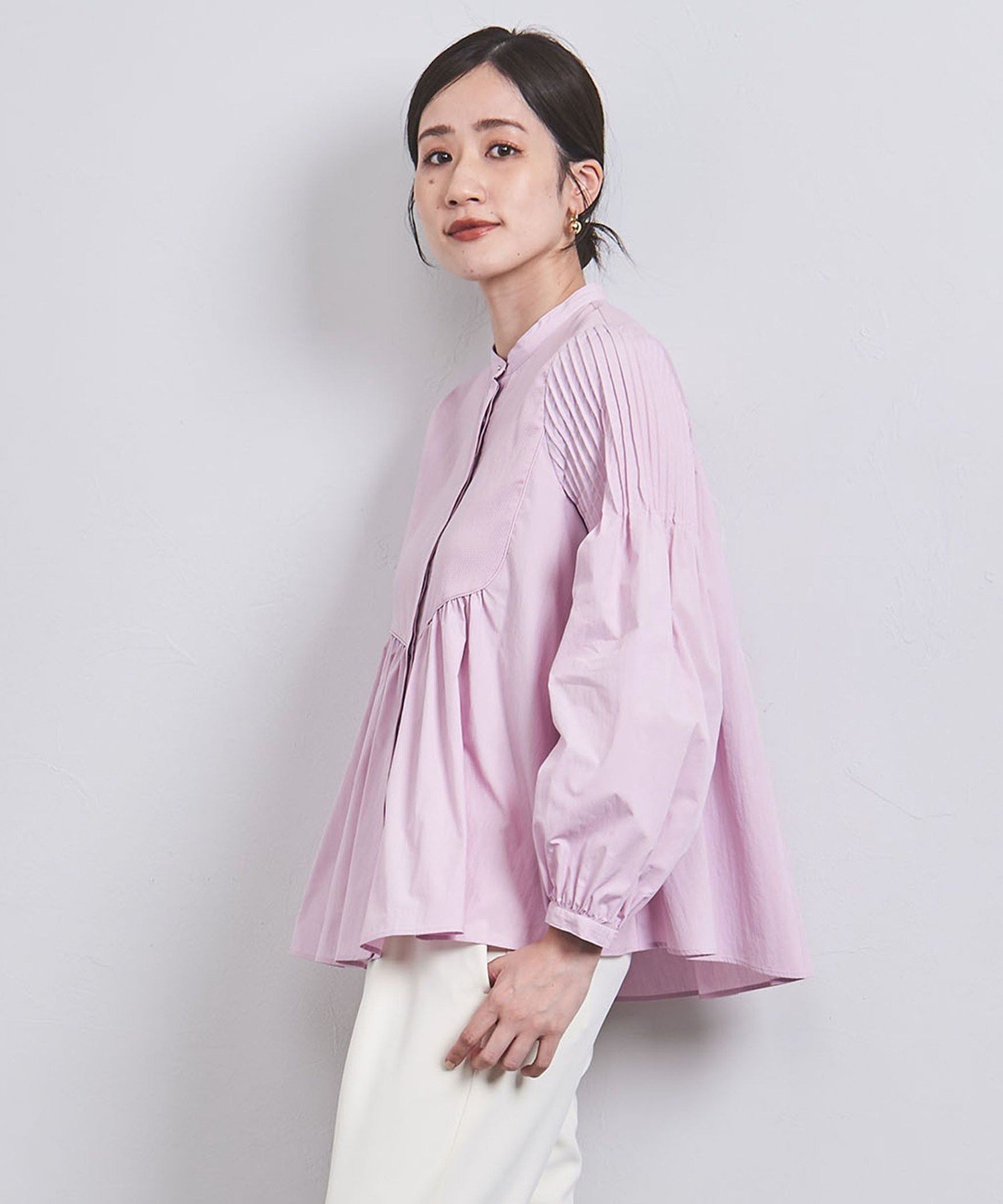 SALE／30%OFF】UNITED ARROWS エンボス ピンタック ロングスリーブ 