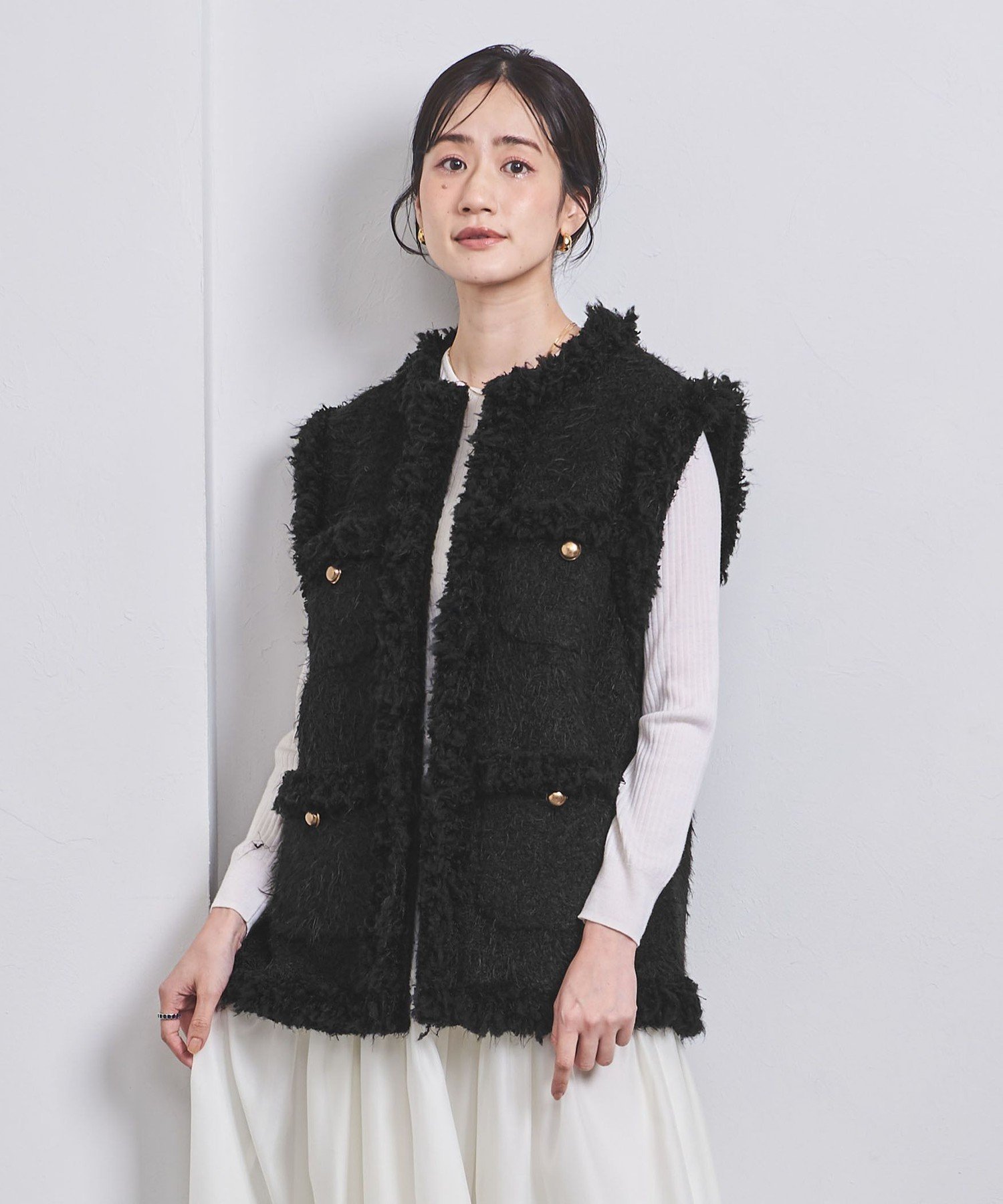 SALE／50%OFF】UNITED ARROWS シャギー ツイード ベスト